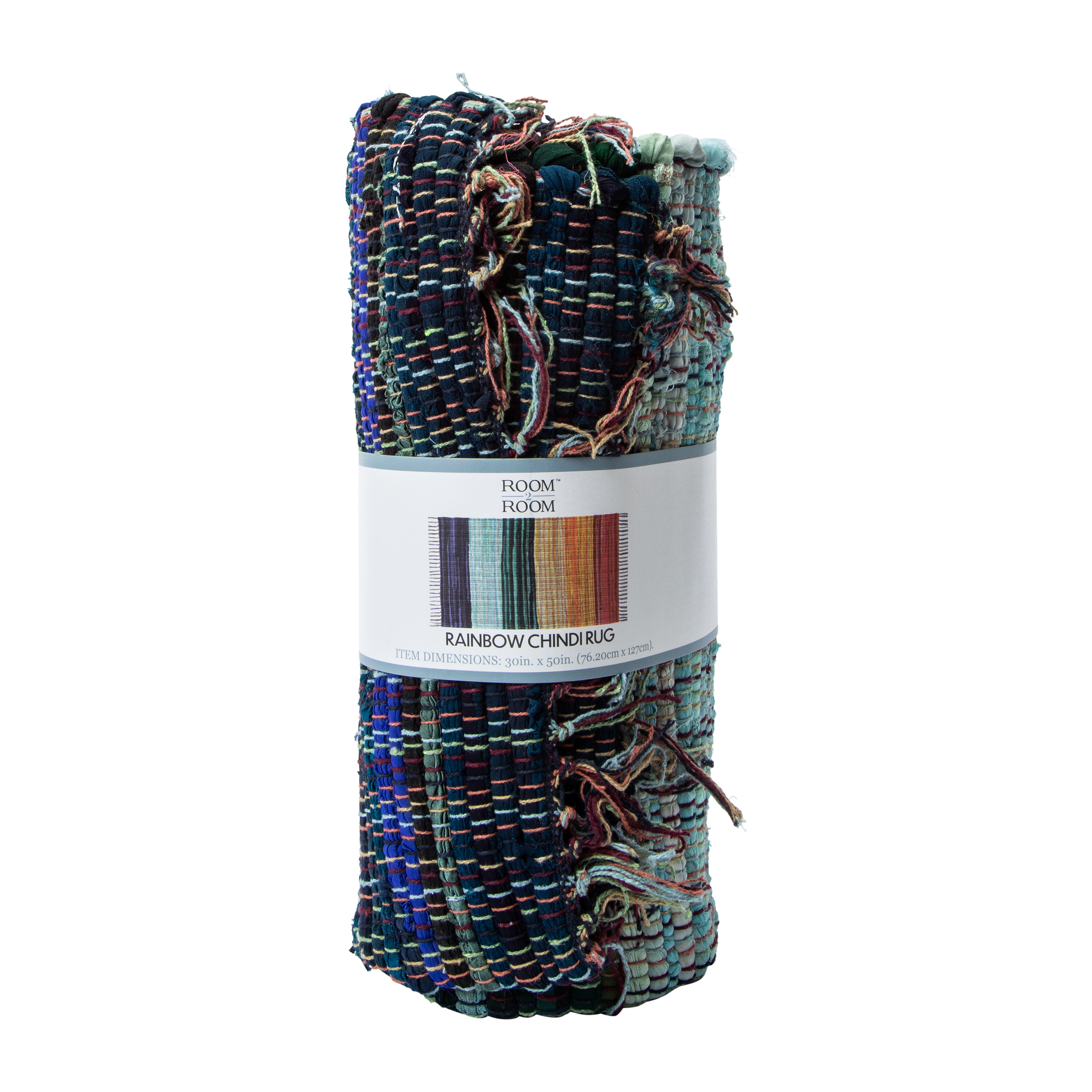 Rainbow Chindi Rug 30in x 50in