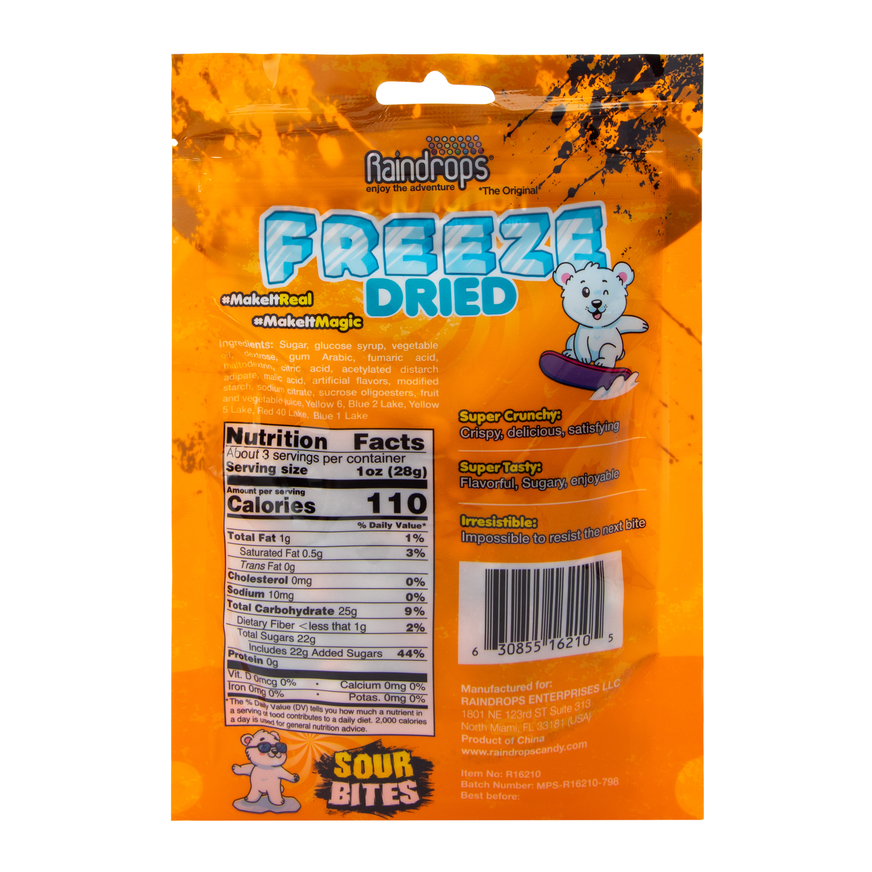 Raindrops® Freeze Dried Sour Bites 3oz