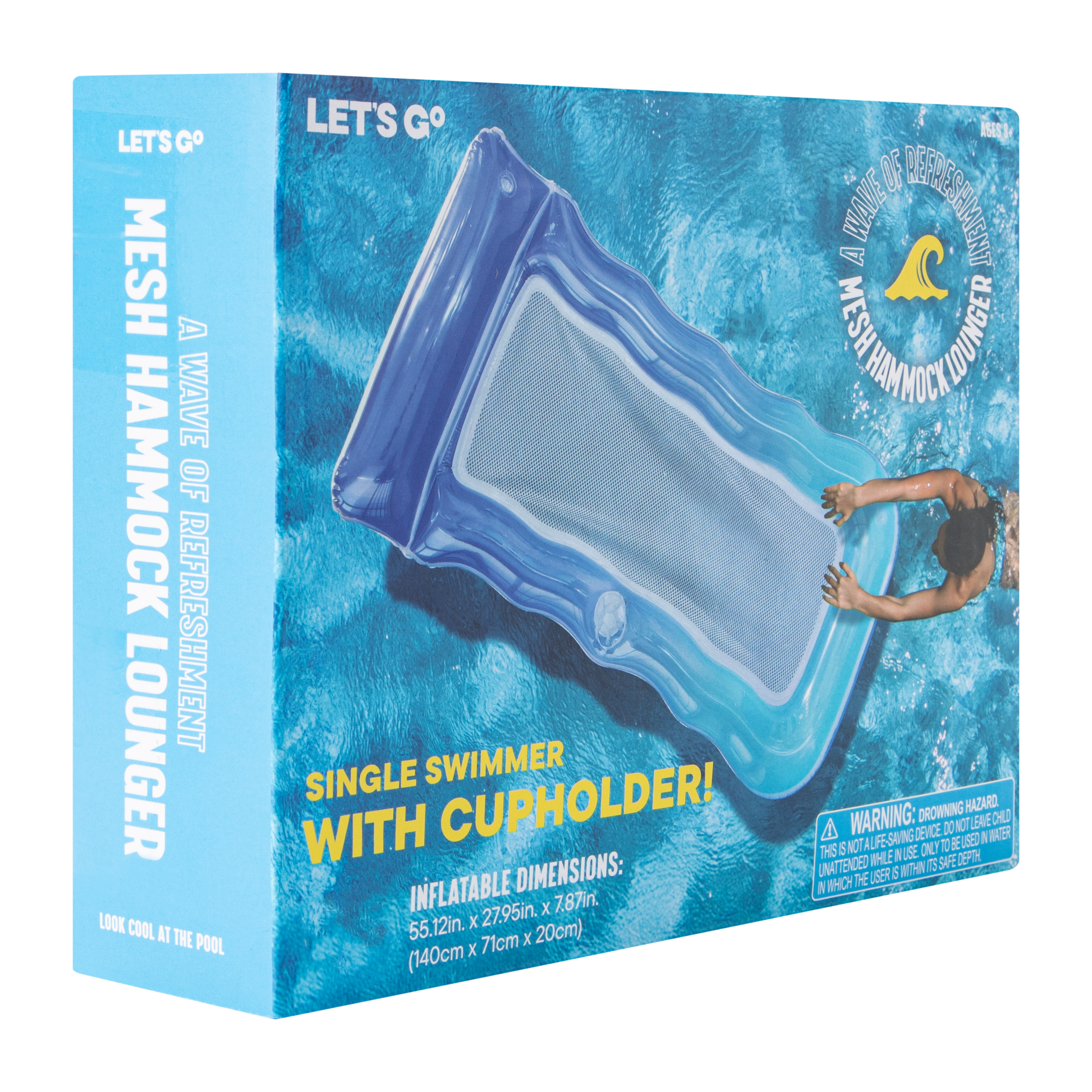 Mesh Hammock Lounger With Cupholder