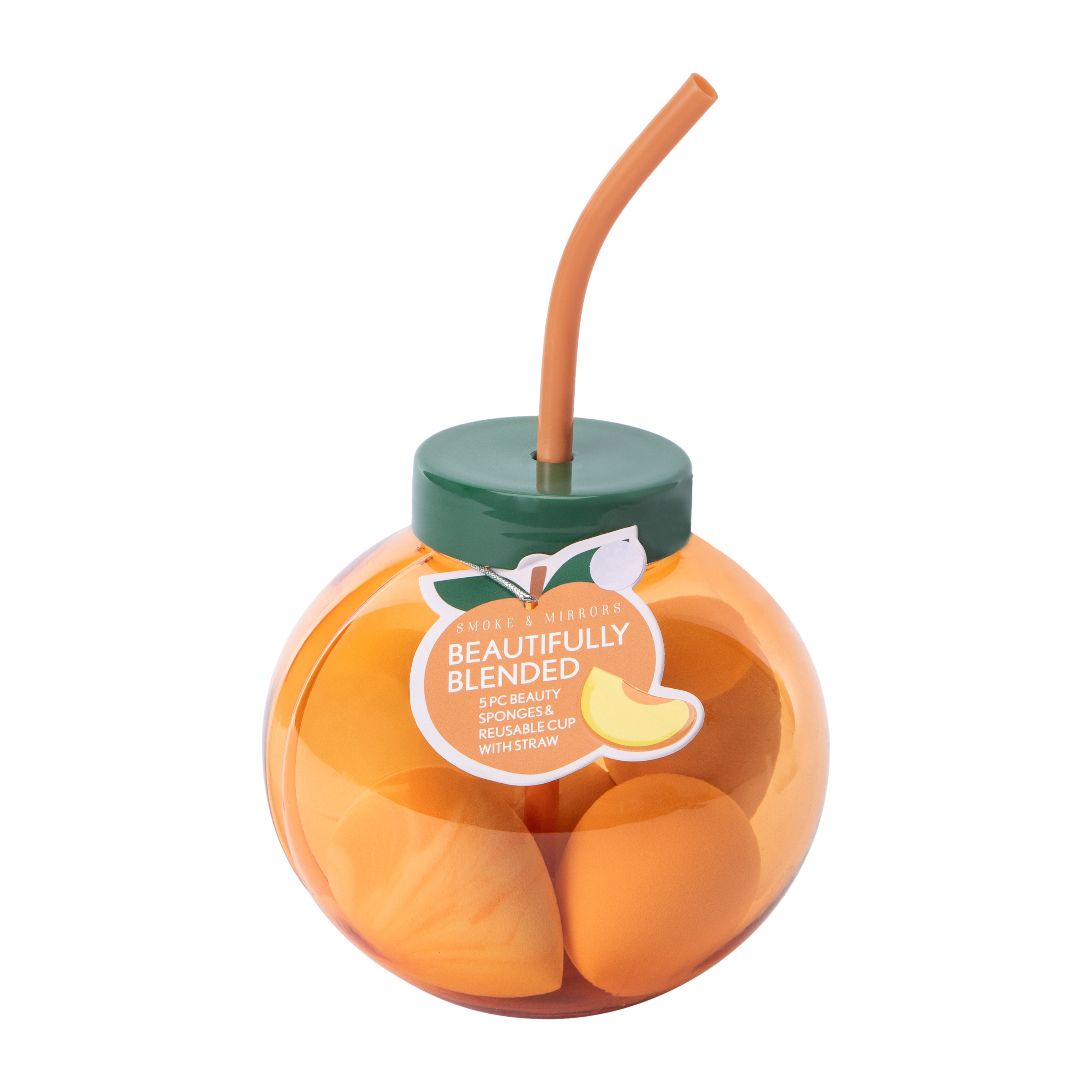 Smoke & Mirrors Beautifully Blended Beauty Sponges & Reusable Cup With Straw 5-Count