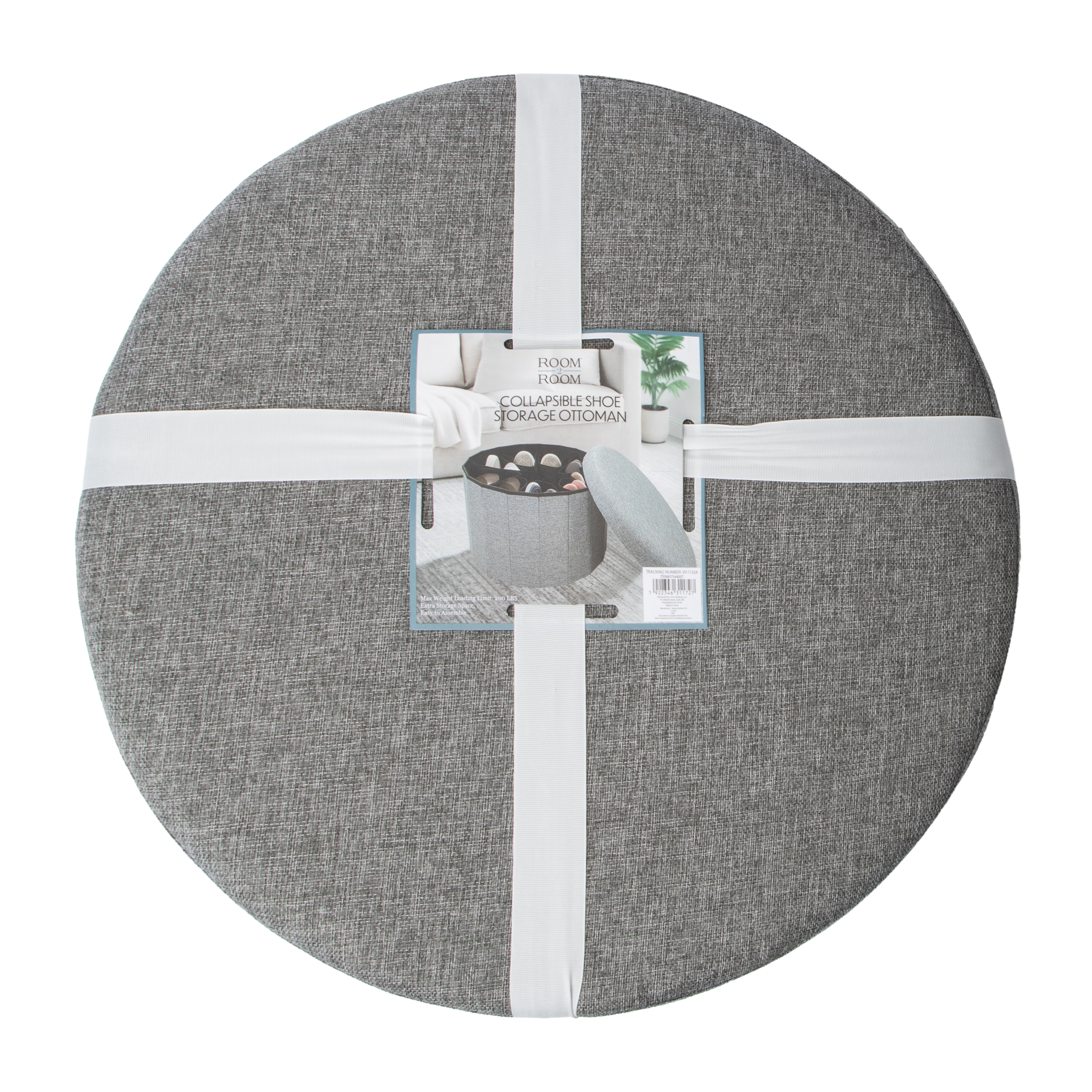 Collapsible Shoe Storage Ottoman