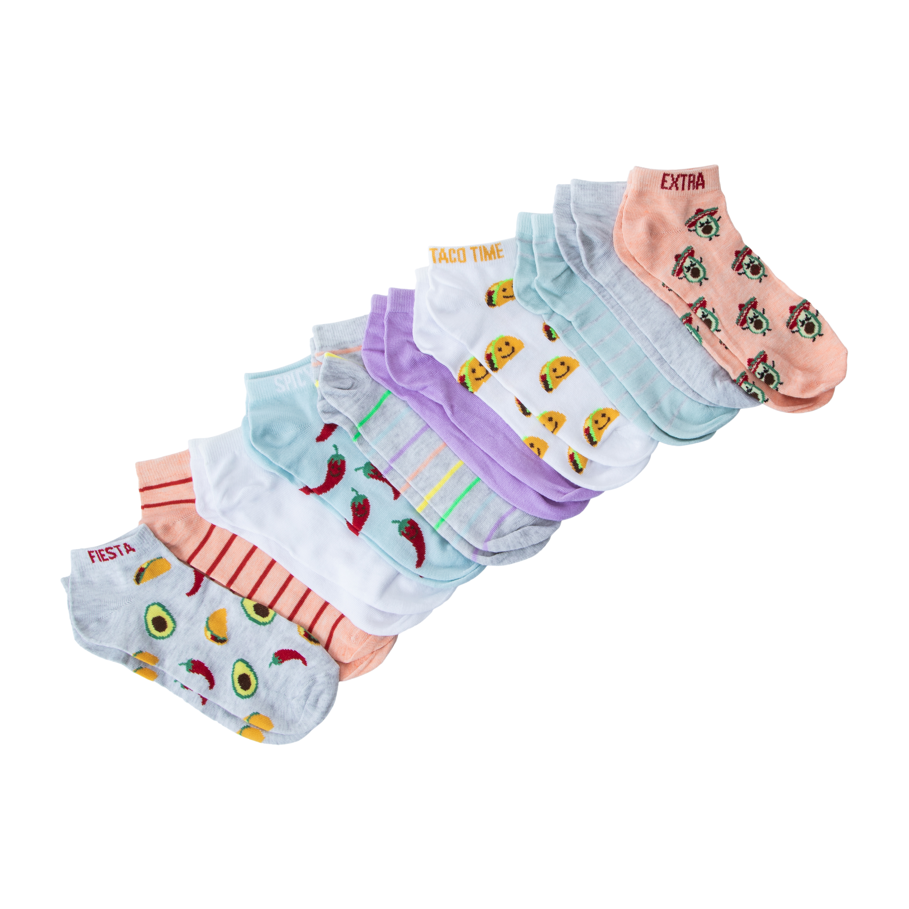 Juniors Foodie Low Cut Socks 10-Pairs
