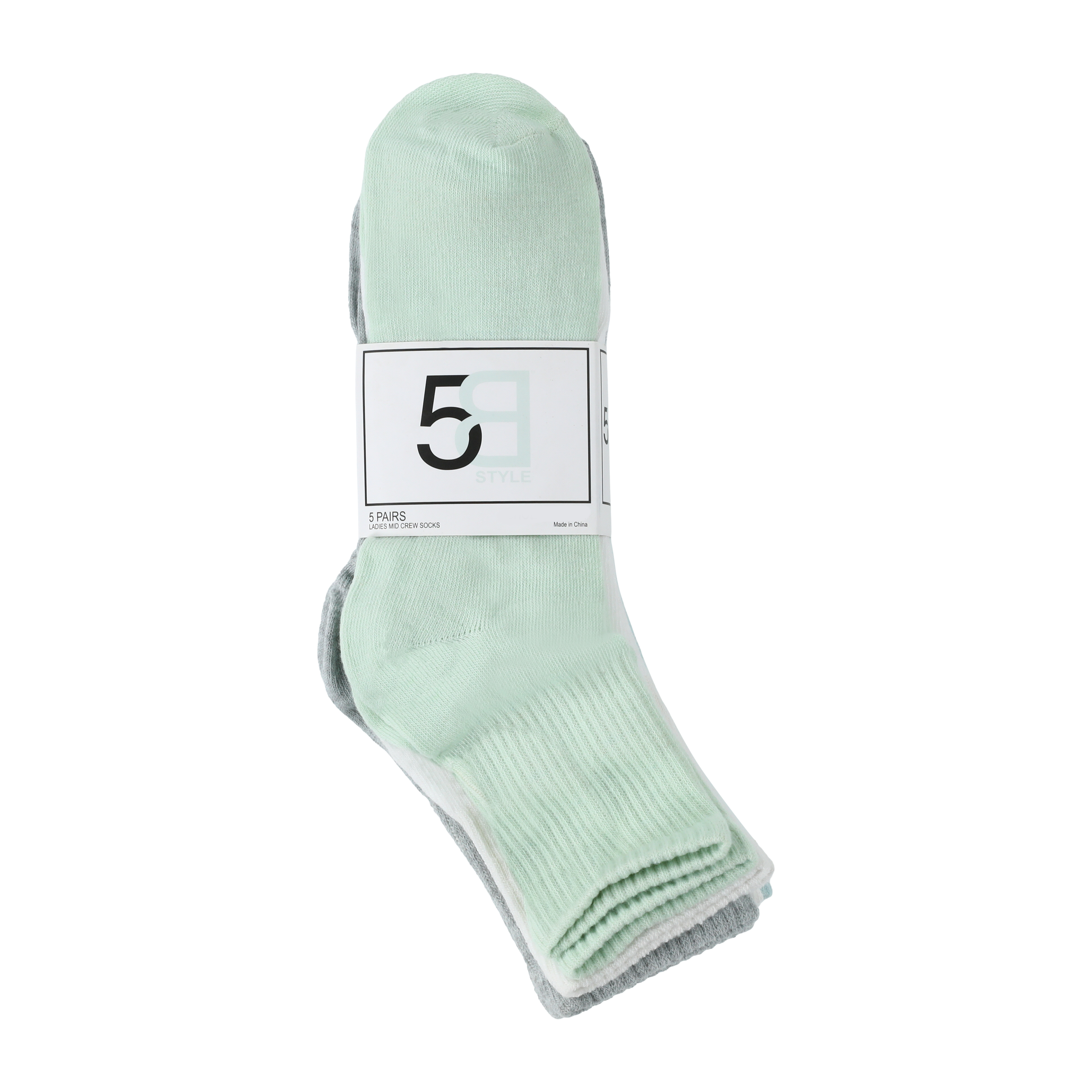 Juniors Mid-Crew Socks 5-Pairs