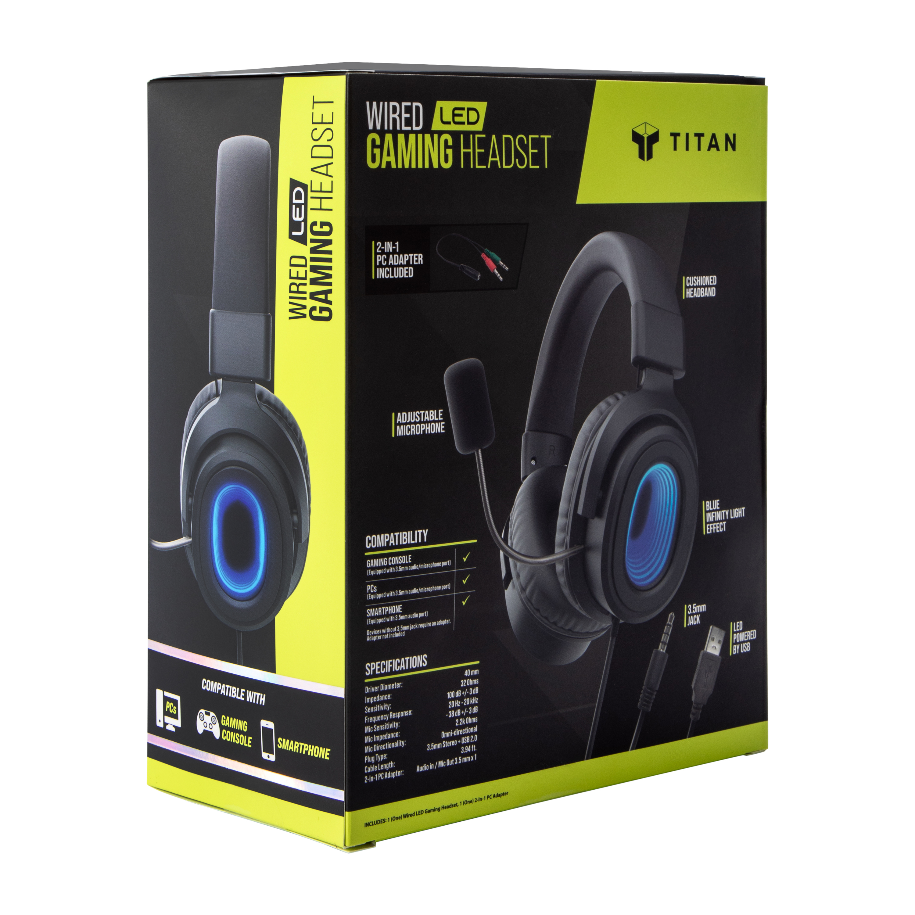 Titan Wired LED Gaming Headset