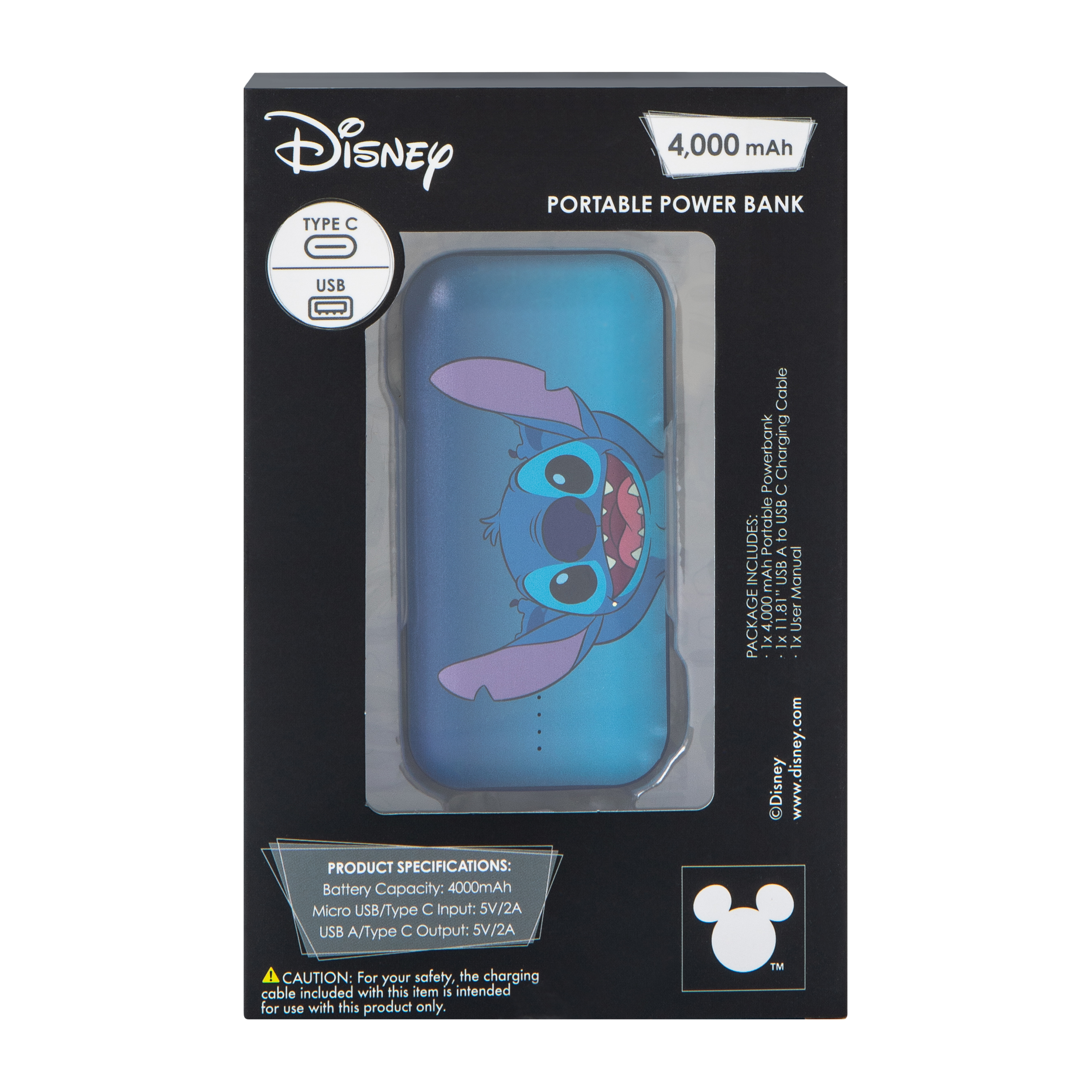 Disney Stitch Portable Power Bank 4000MAh
