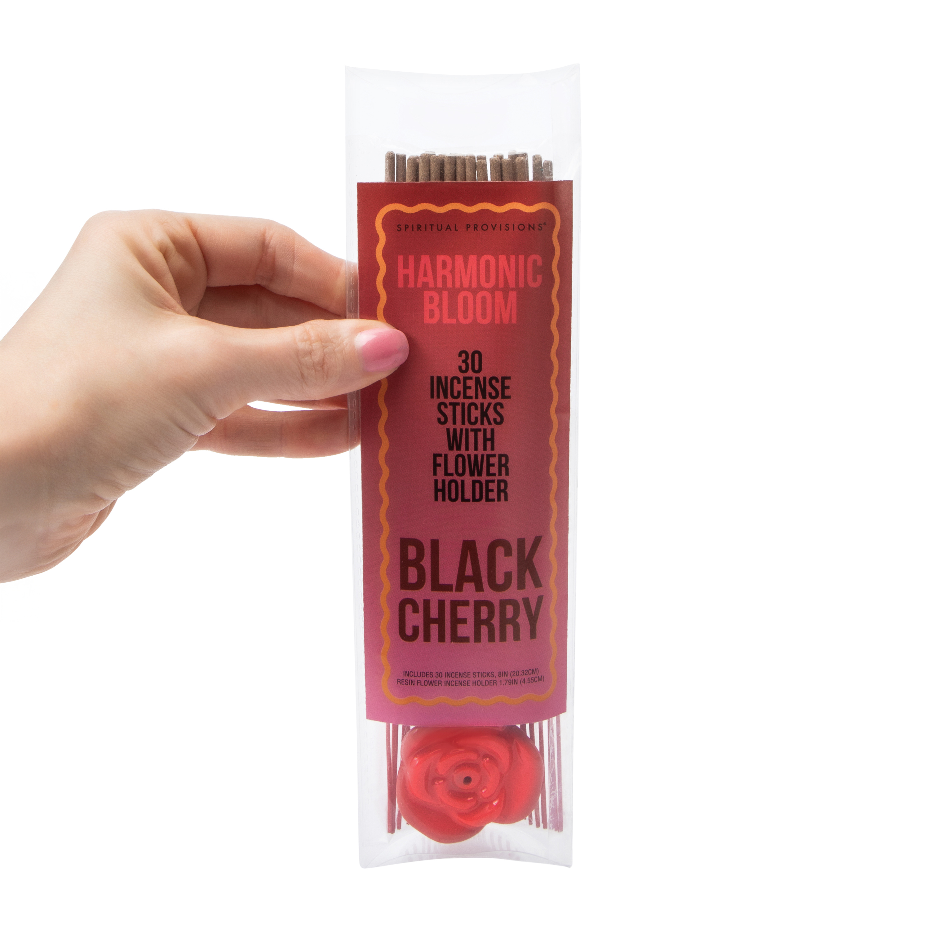 Spiritual Provisions® Harmonic Bloom Incense Sticks With Flower Holder 30-Count