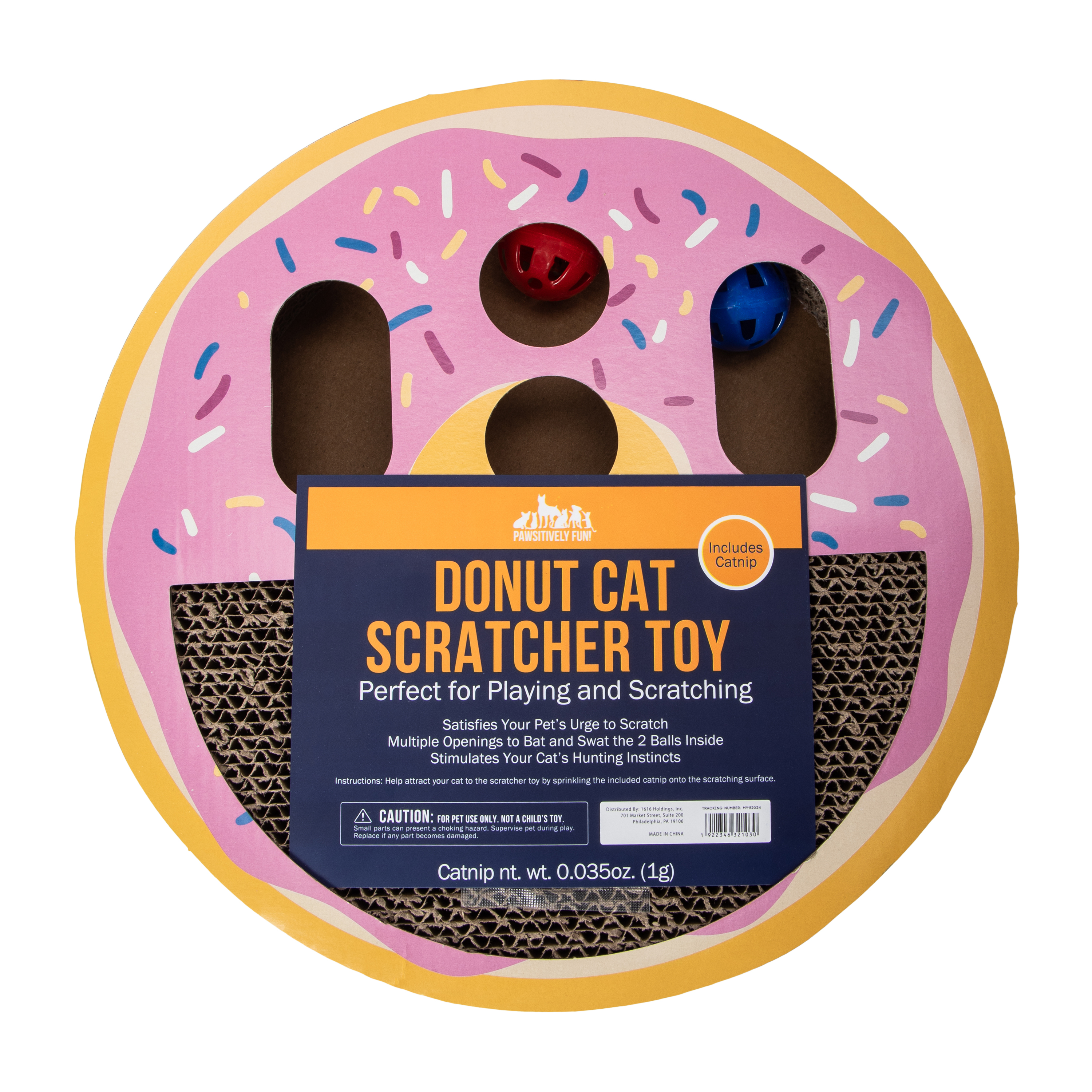 Donut Cat Scratcher Toy