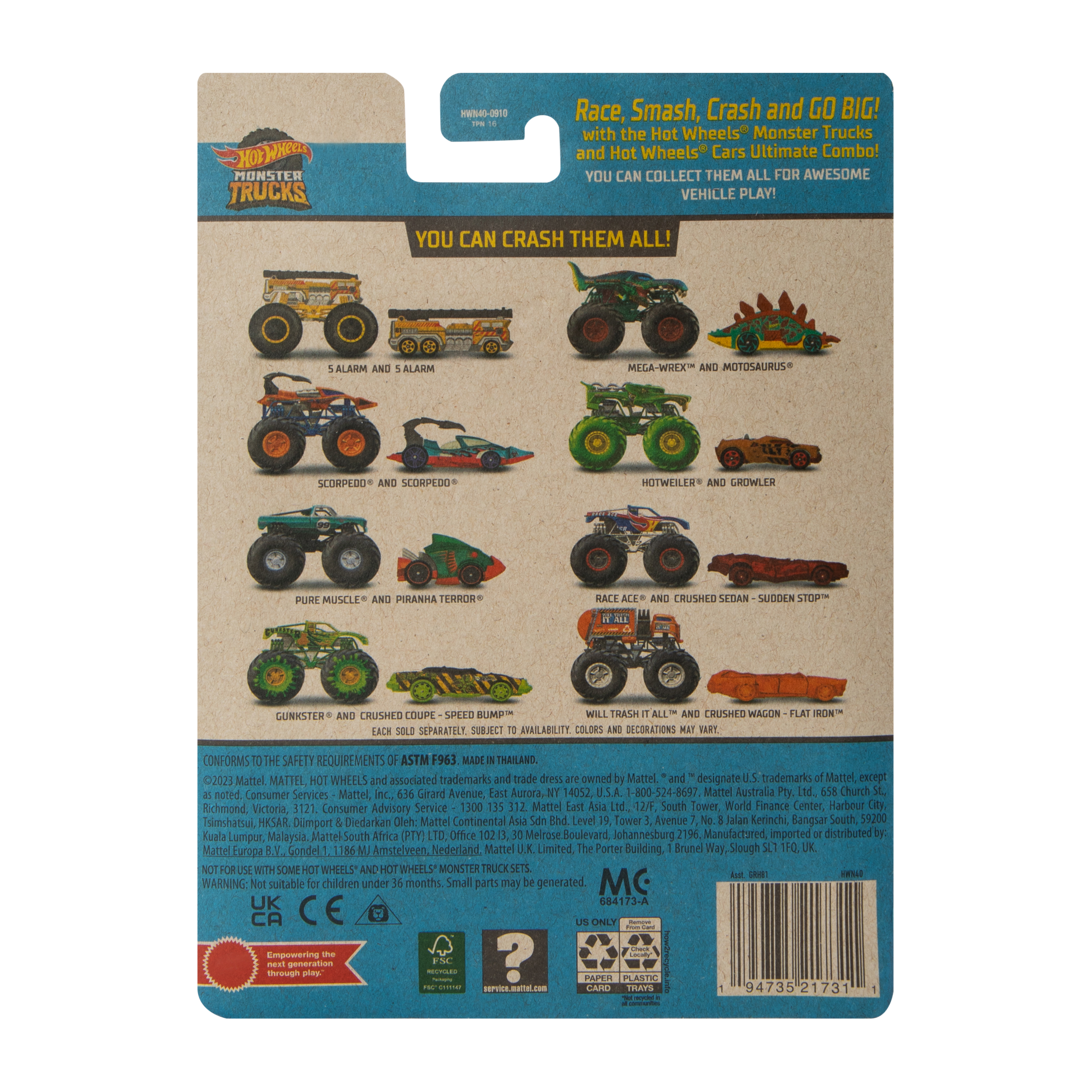 Hot Wheels® Monster Trucks Die Cast (Styles May Vary)