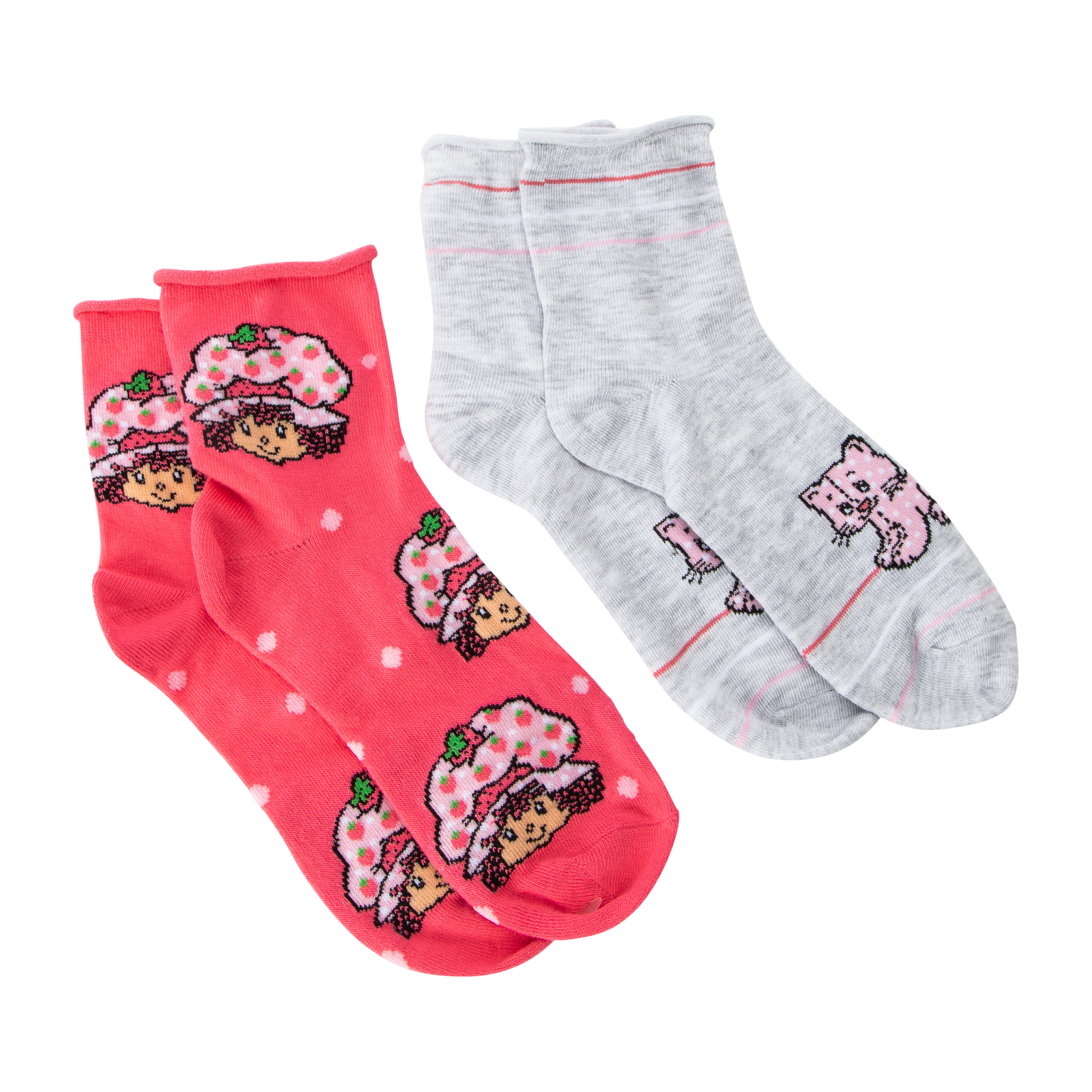 Juniors Strawberry Shortcake™ Capris Crew Socks 2-Pairs | Five Below