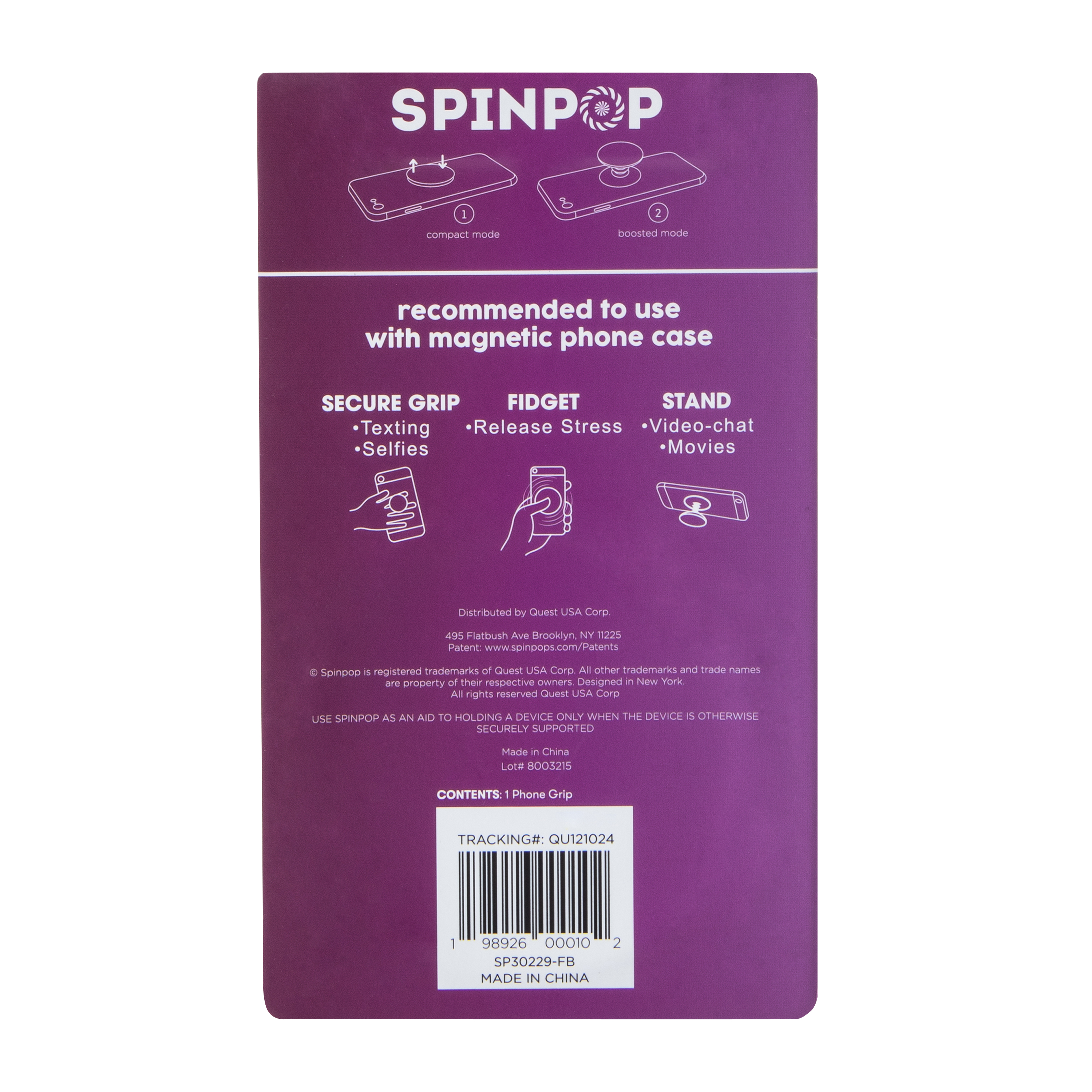 Spinpop Phone Suction Grip Stand