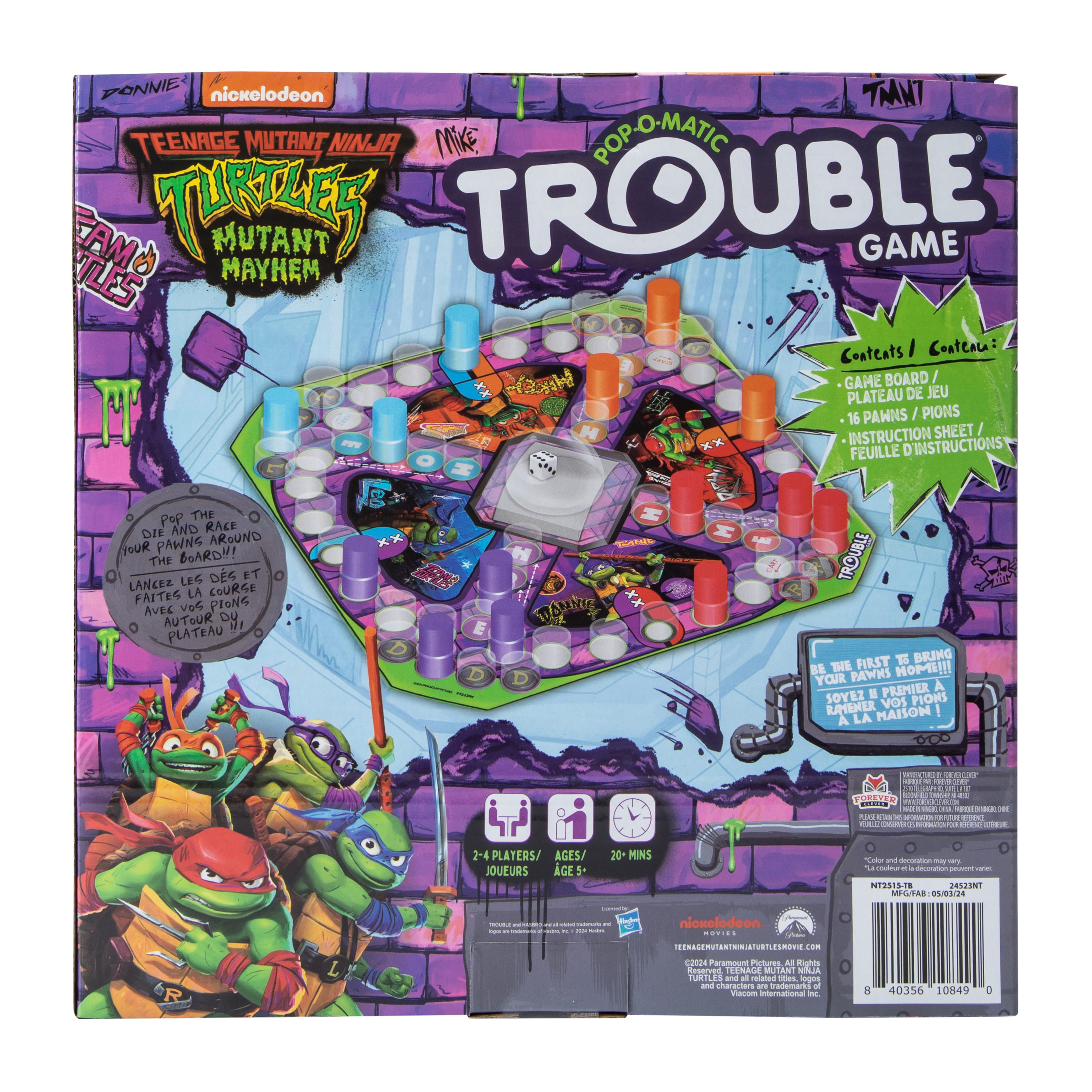 Teenage Mutant Ninja Turtles™ Mutant Mayhem Pop-O-Matic Trouble® Game