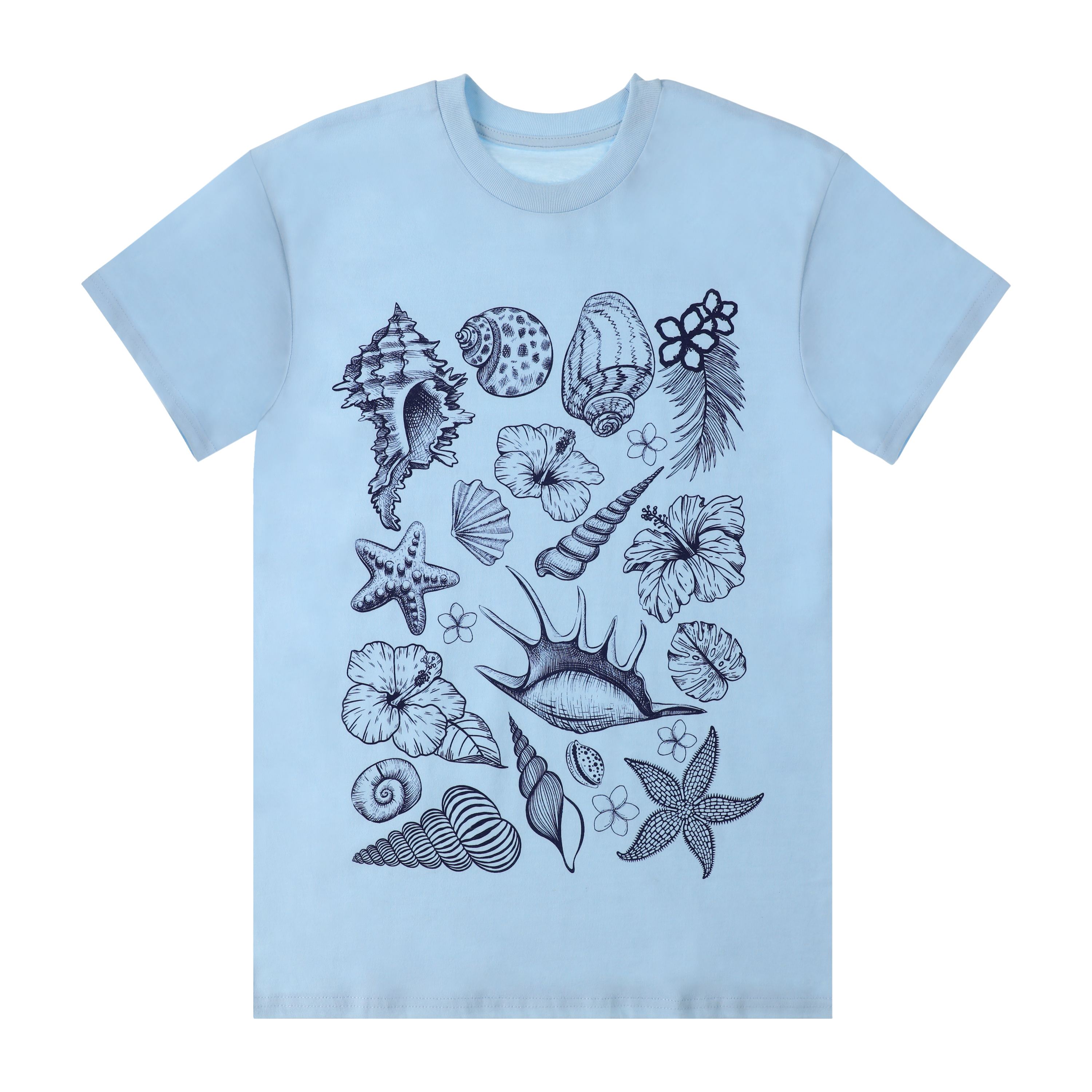 Seashells Collage Graphic Tee