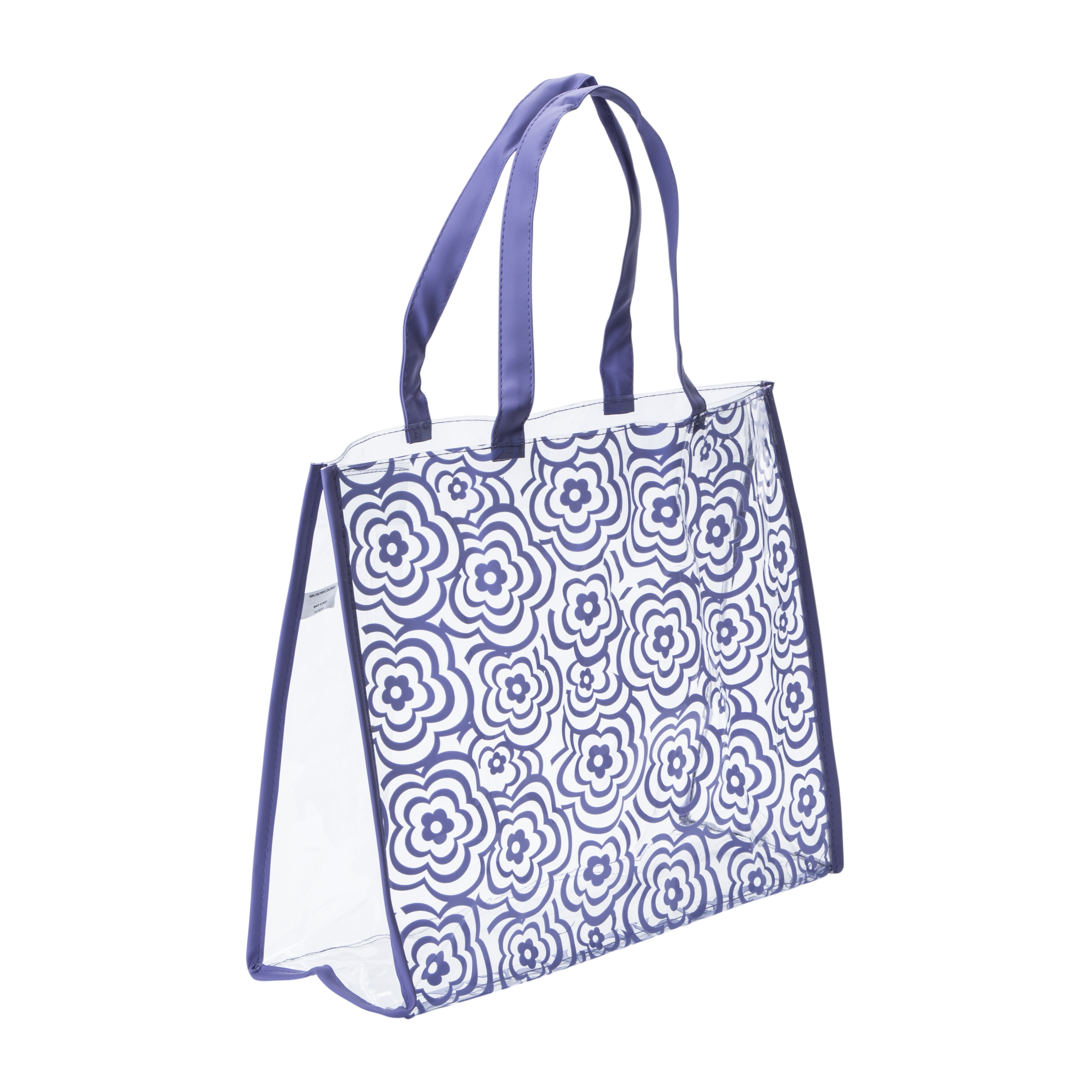 Large Summer Printed Clear Tote Bag 14in x 18in