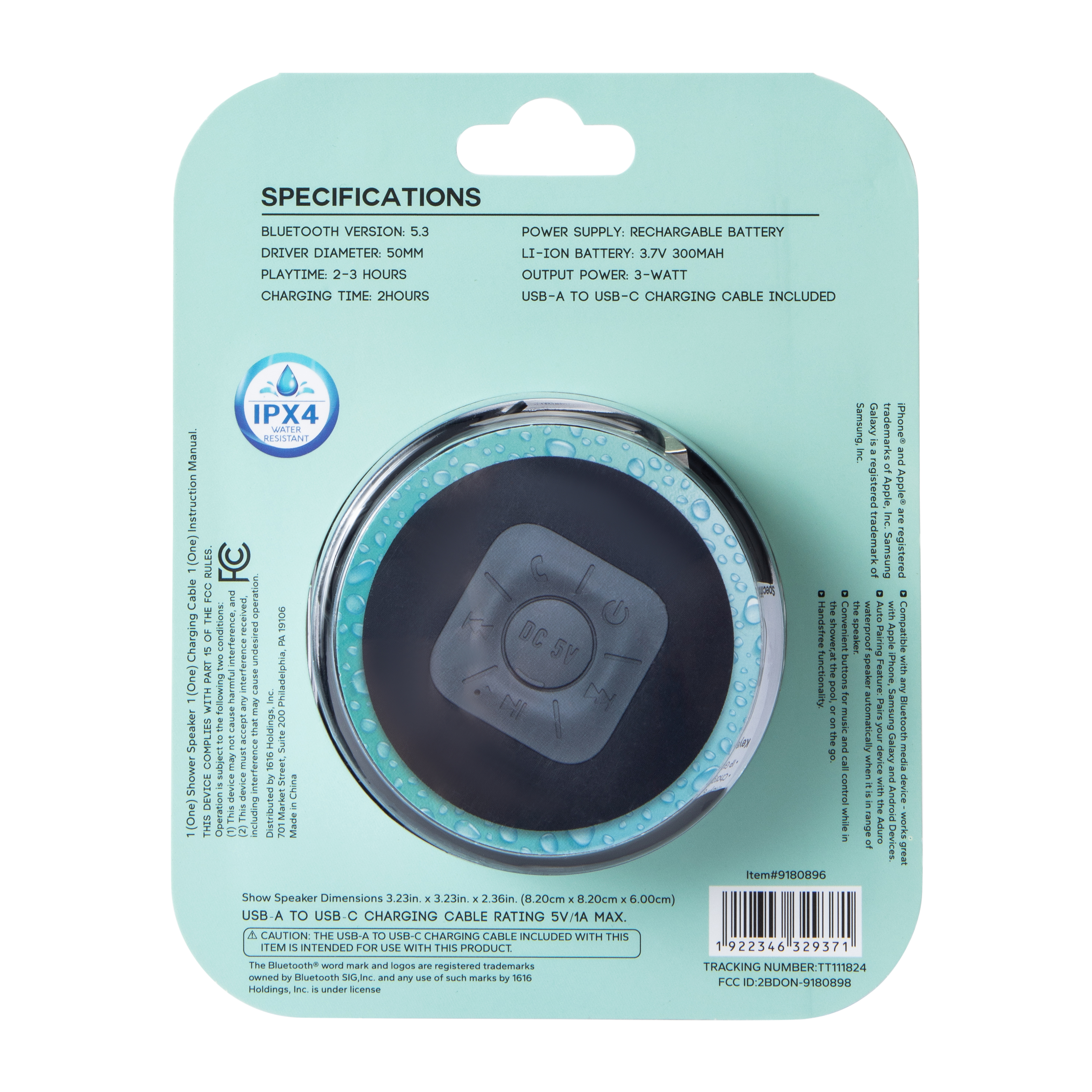 Bluetooth™ Shower Speaker