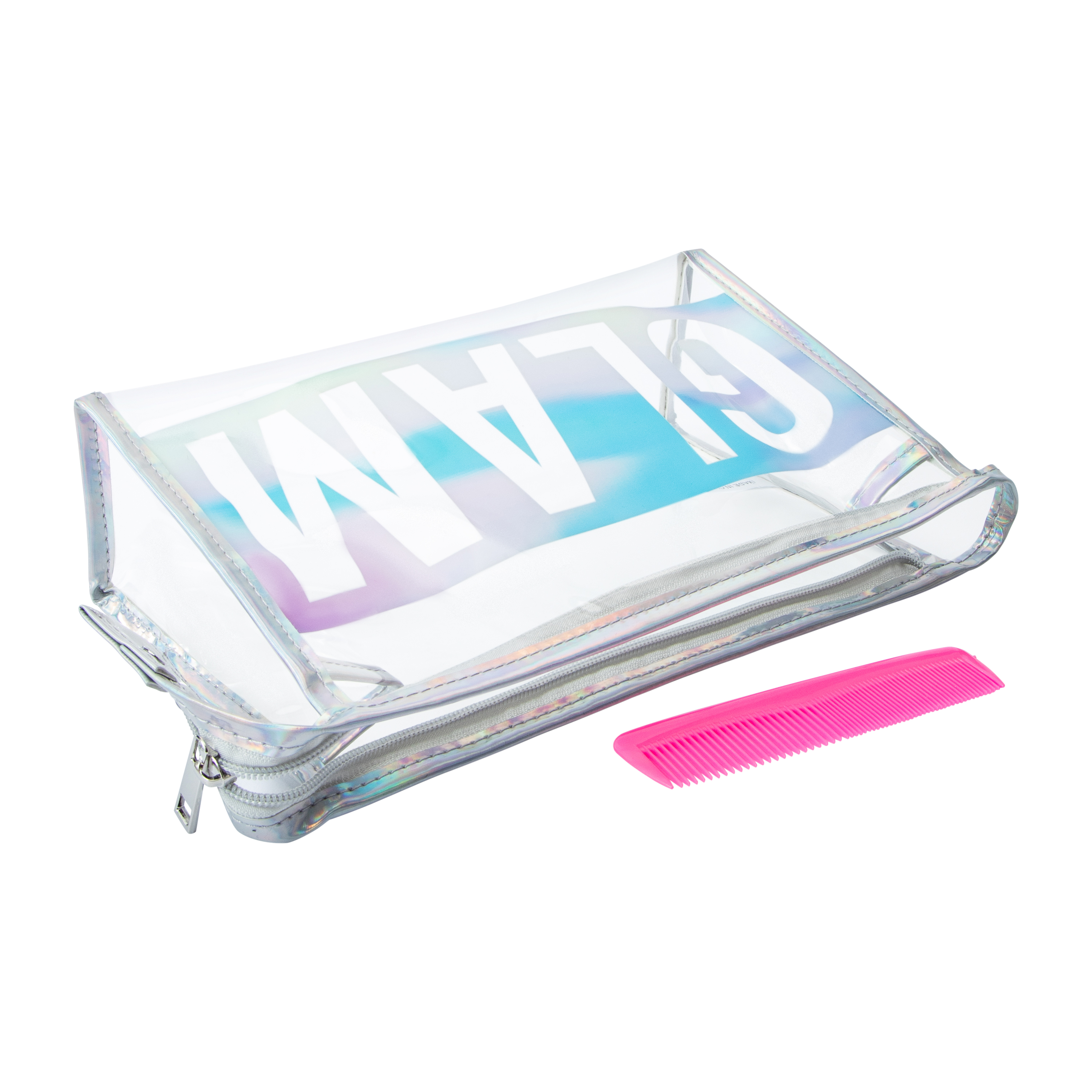 Holographic Glam Cosmetic Bag