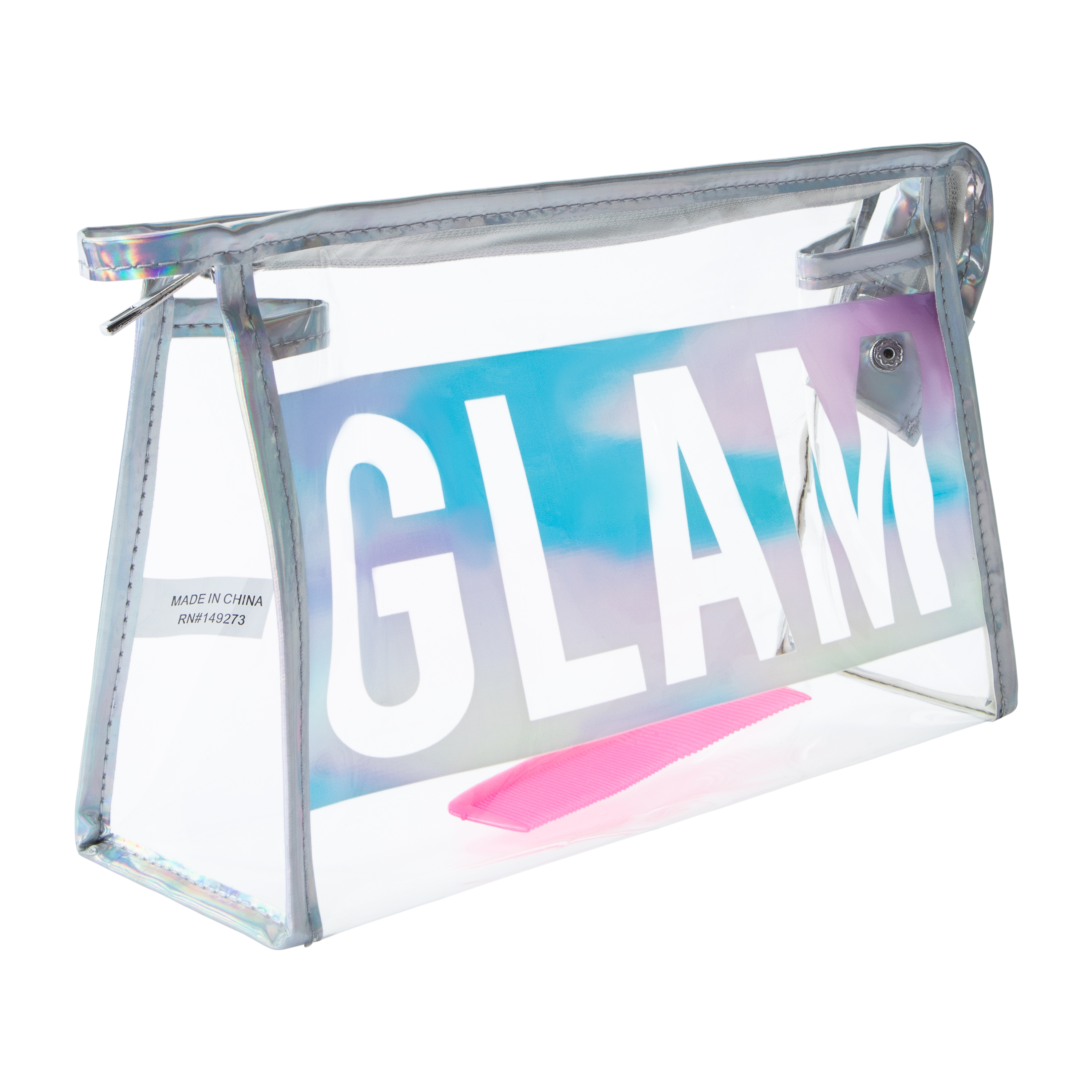Holographic Glam Cosmetic Bag