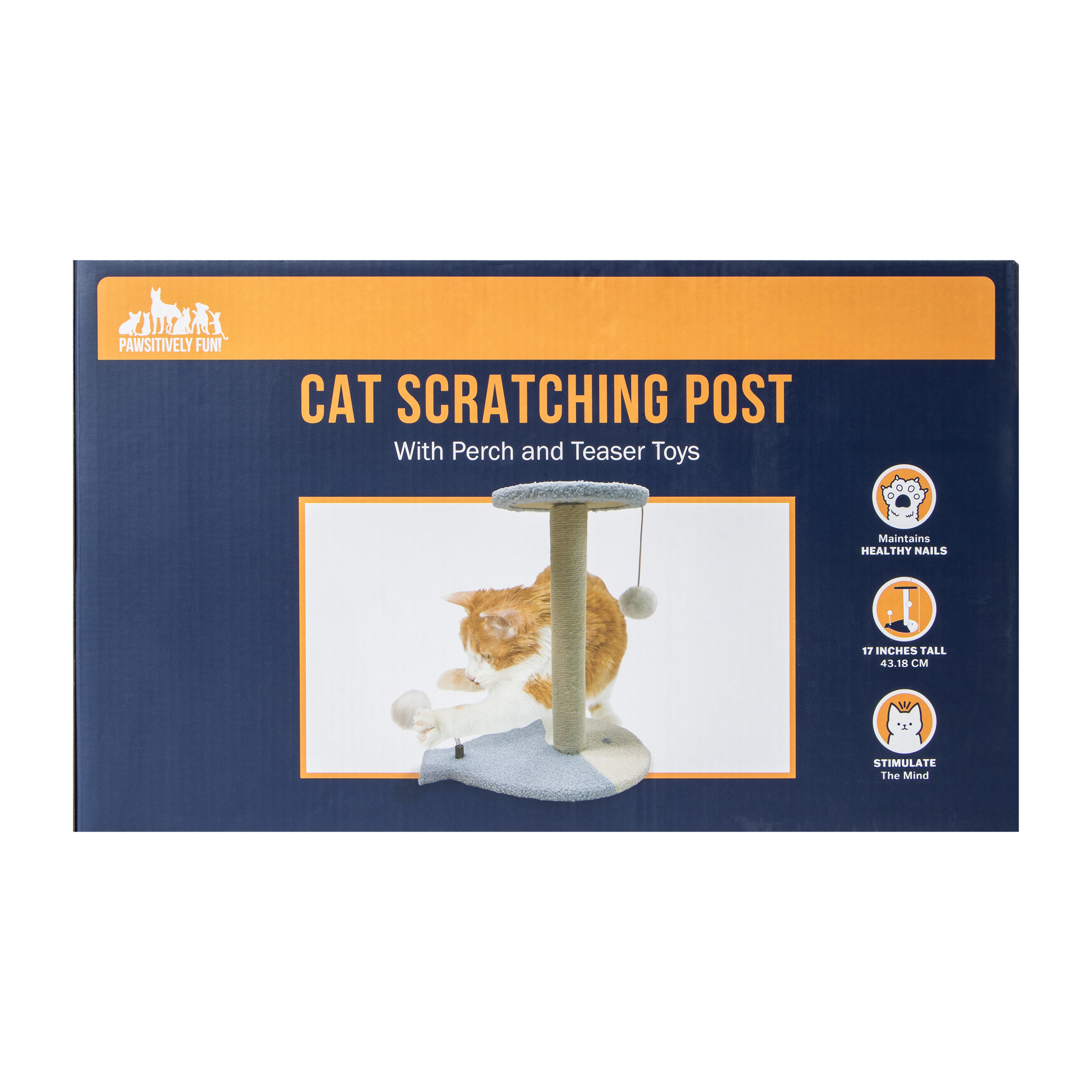 Cat Scratching Post With Perch & Teaser Toys