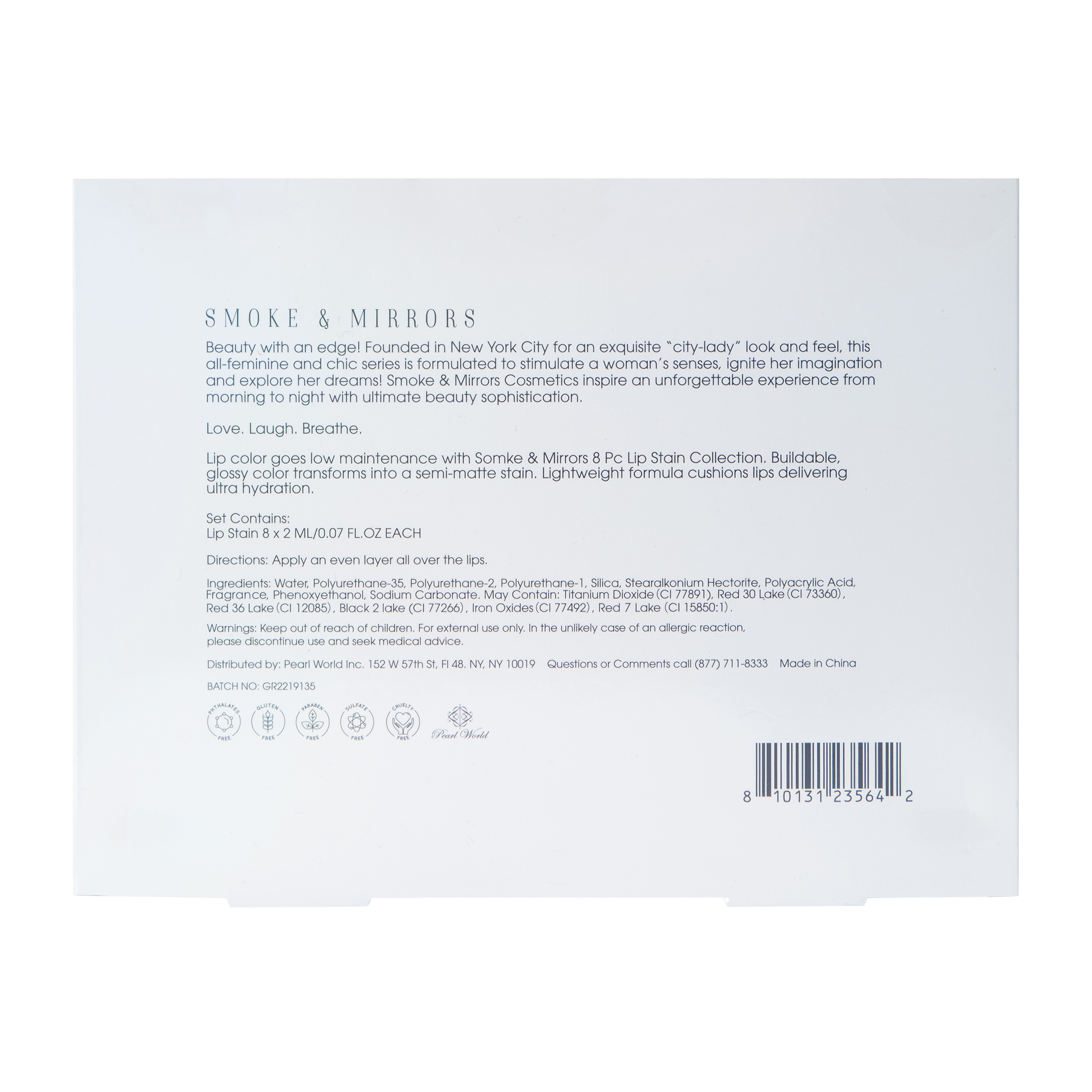 Smoke & Mirrors Lip Goals Lip Stain Collection 8-Piece