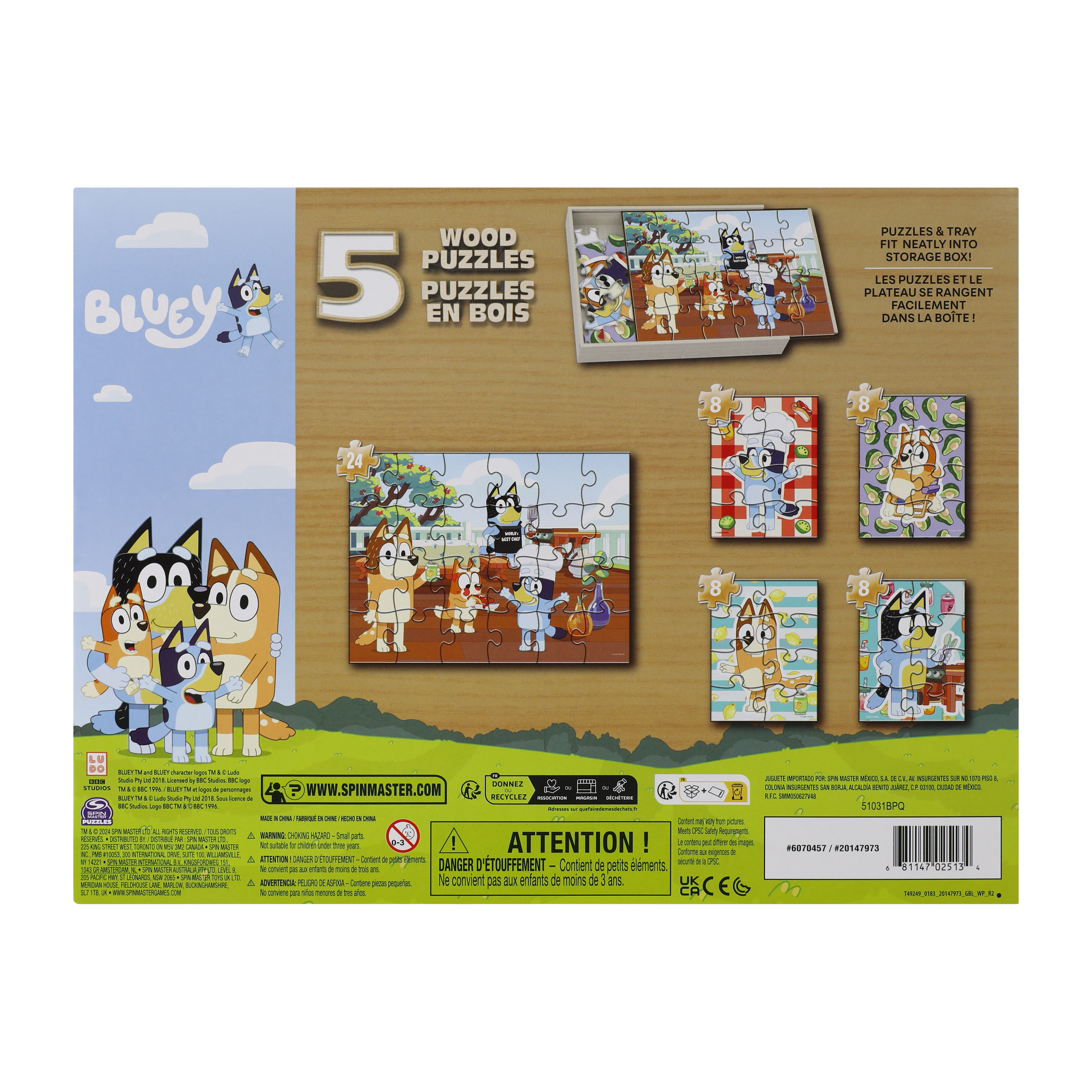 Bluey™ Wood Puzzles 5-Pack