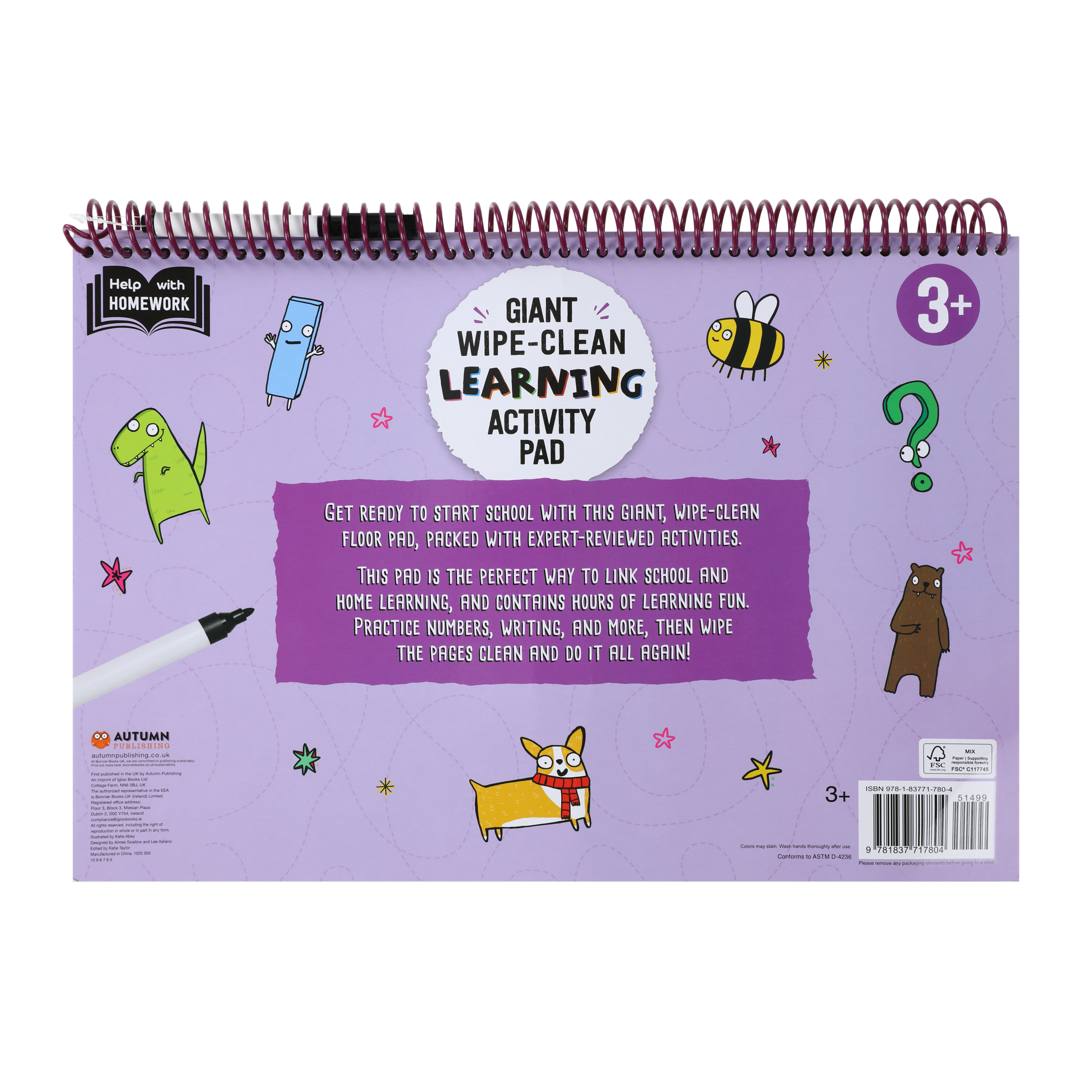Giant Wipe-Clean Learning Activity Pad