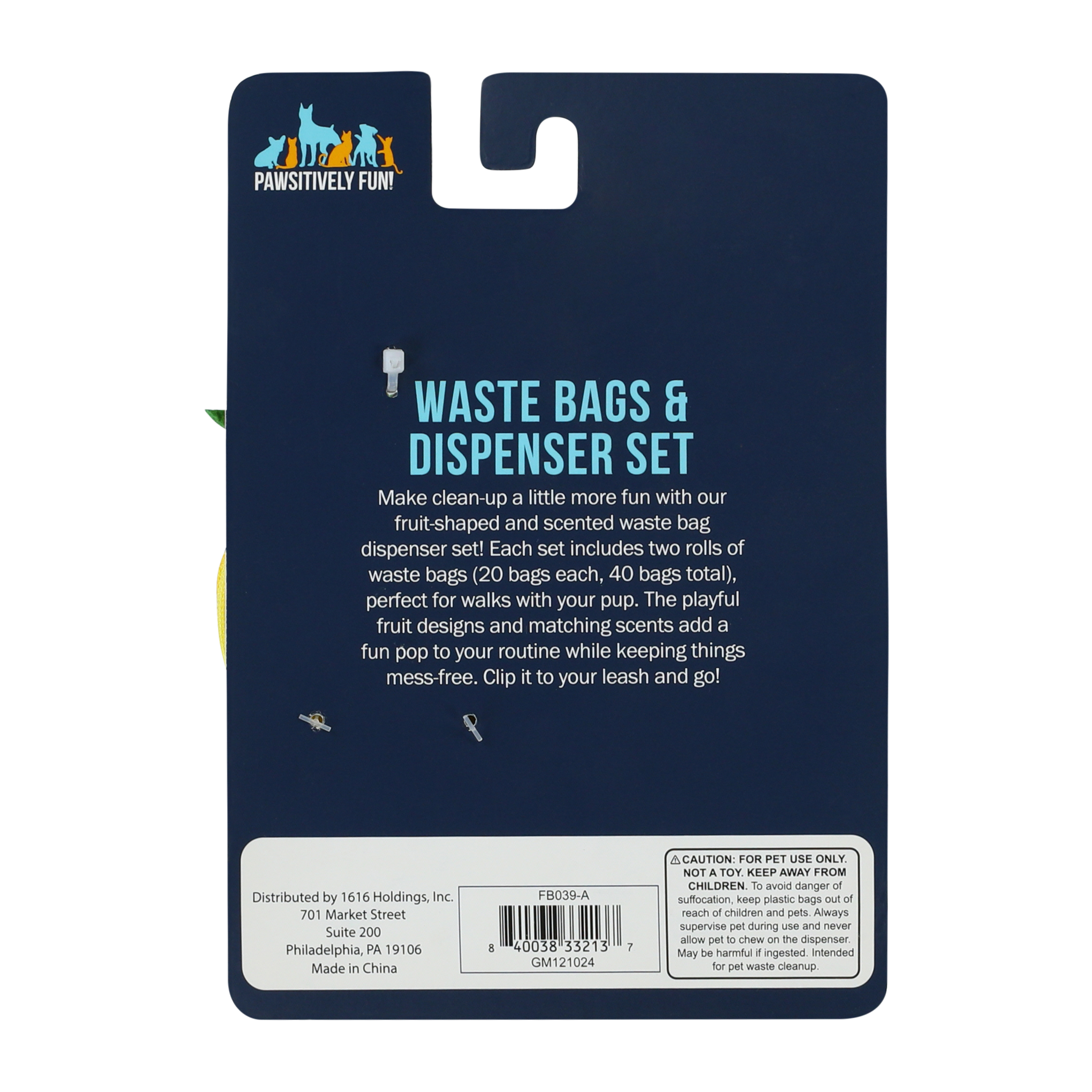 Pet Waste Bags & Dispenser Set
