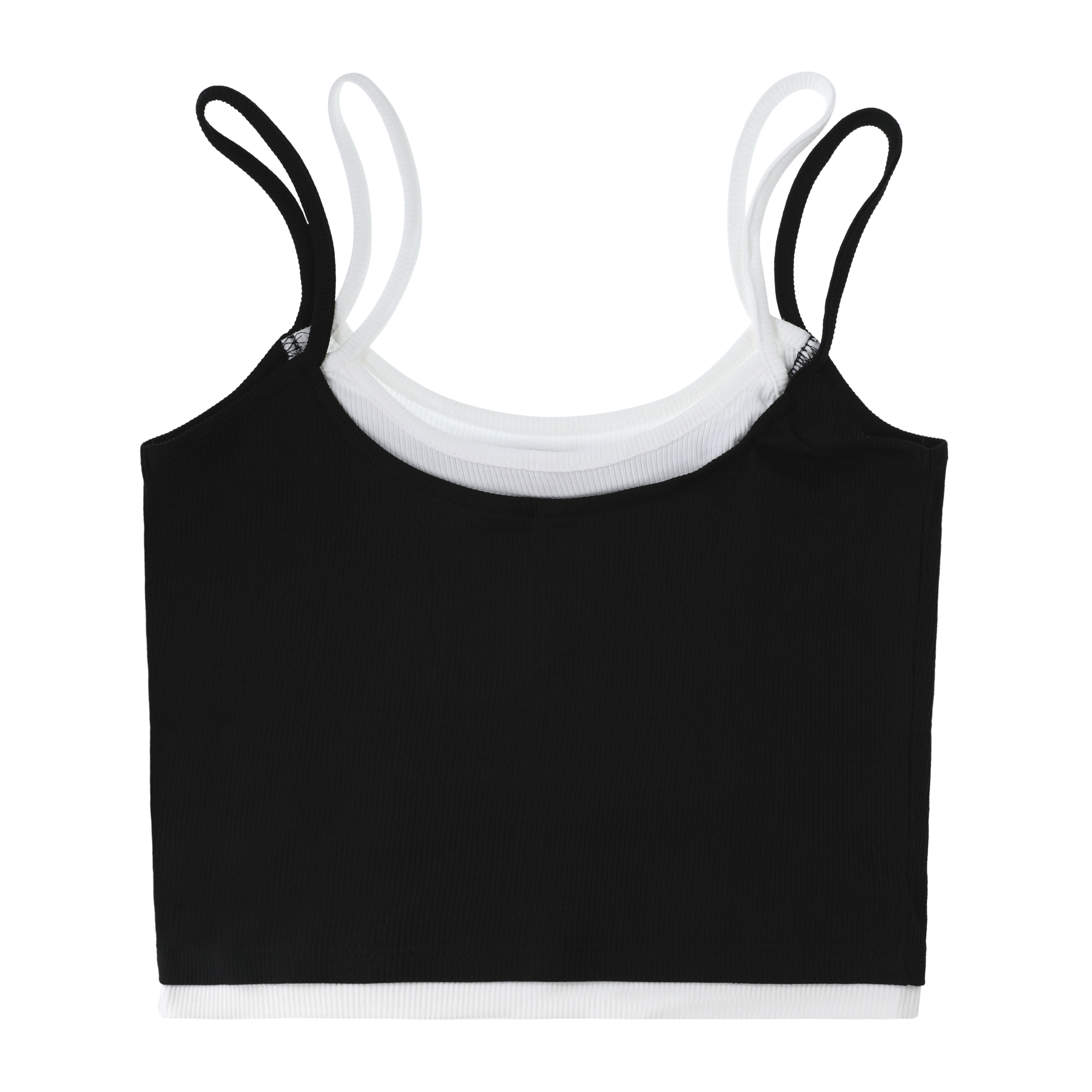 Juniors Layered Rib Tank Top