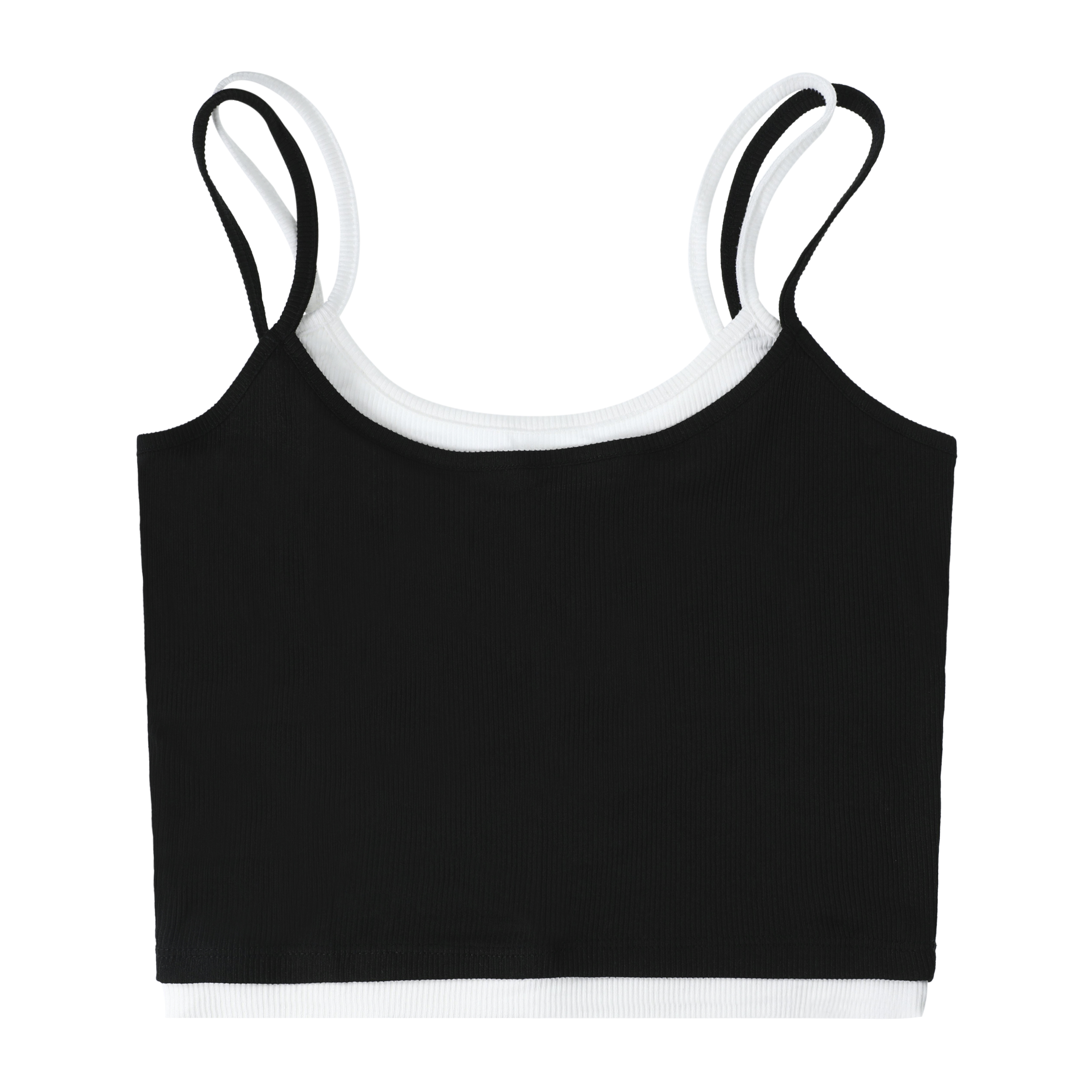 Juniors Layered Rib Tank Top