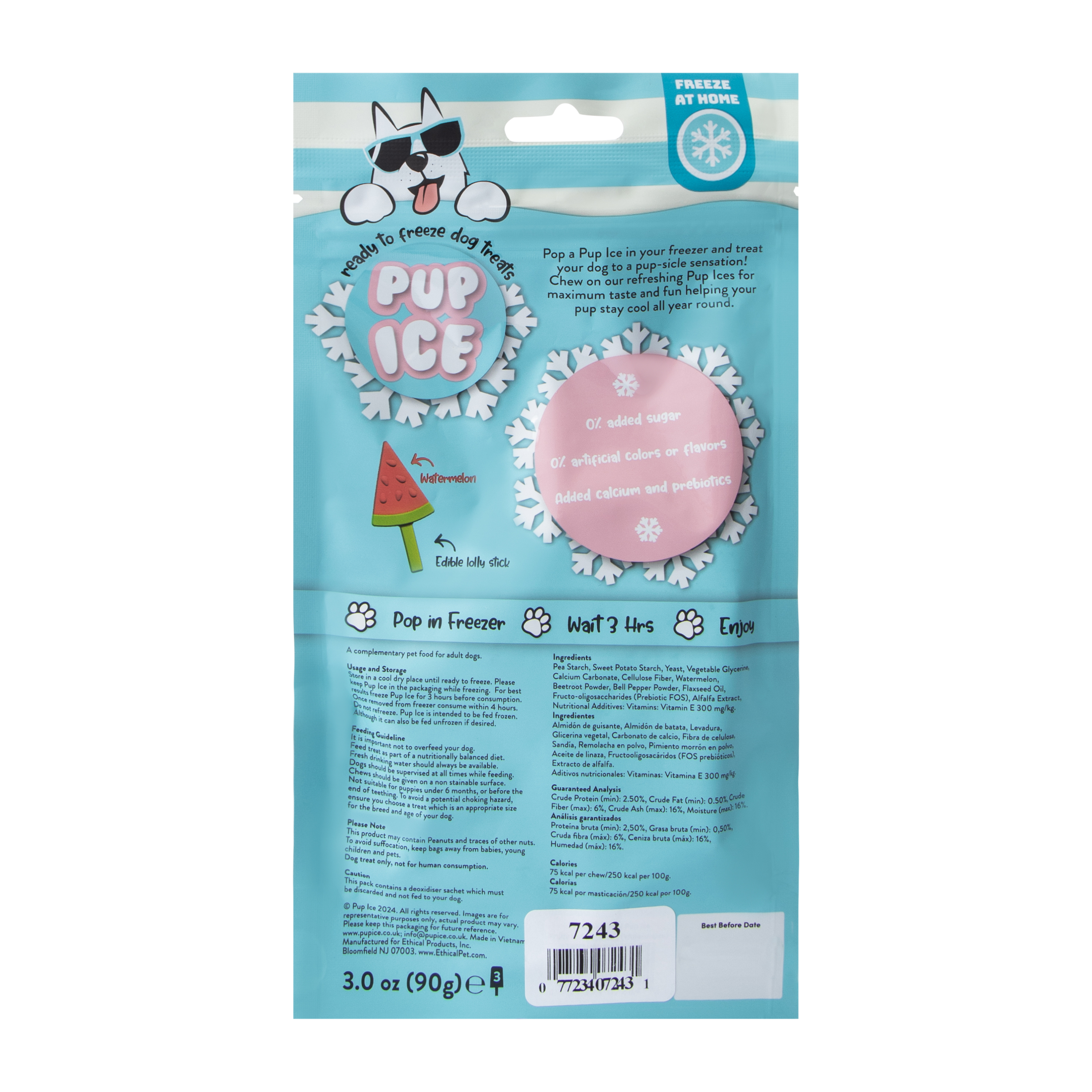 Pup Ice Fruity Lollies 3-Pack