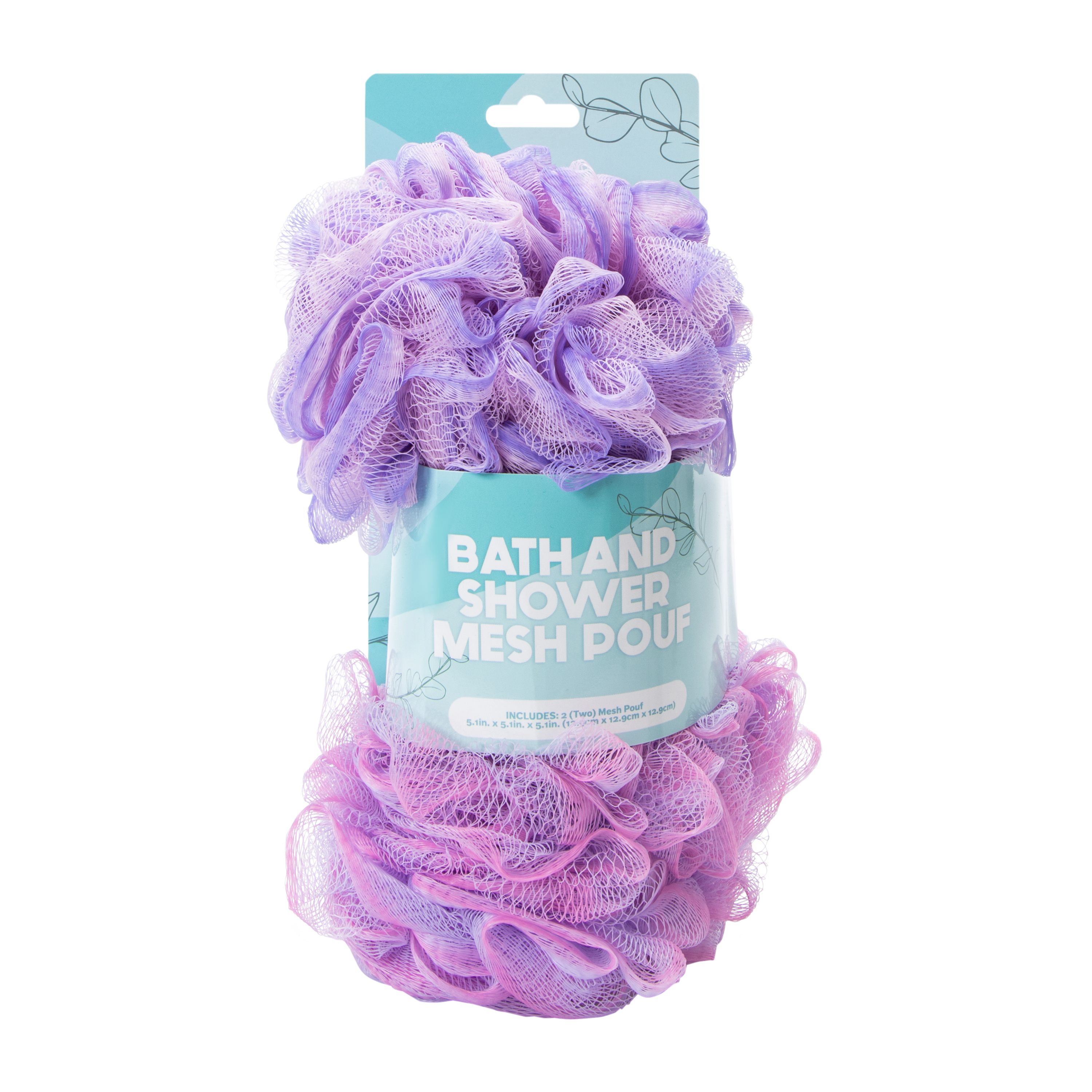 Bath & Shower Mesh Pouf 2-Pack