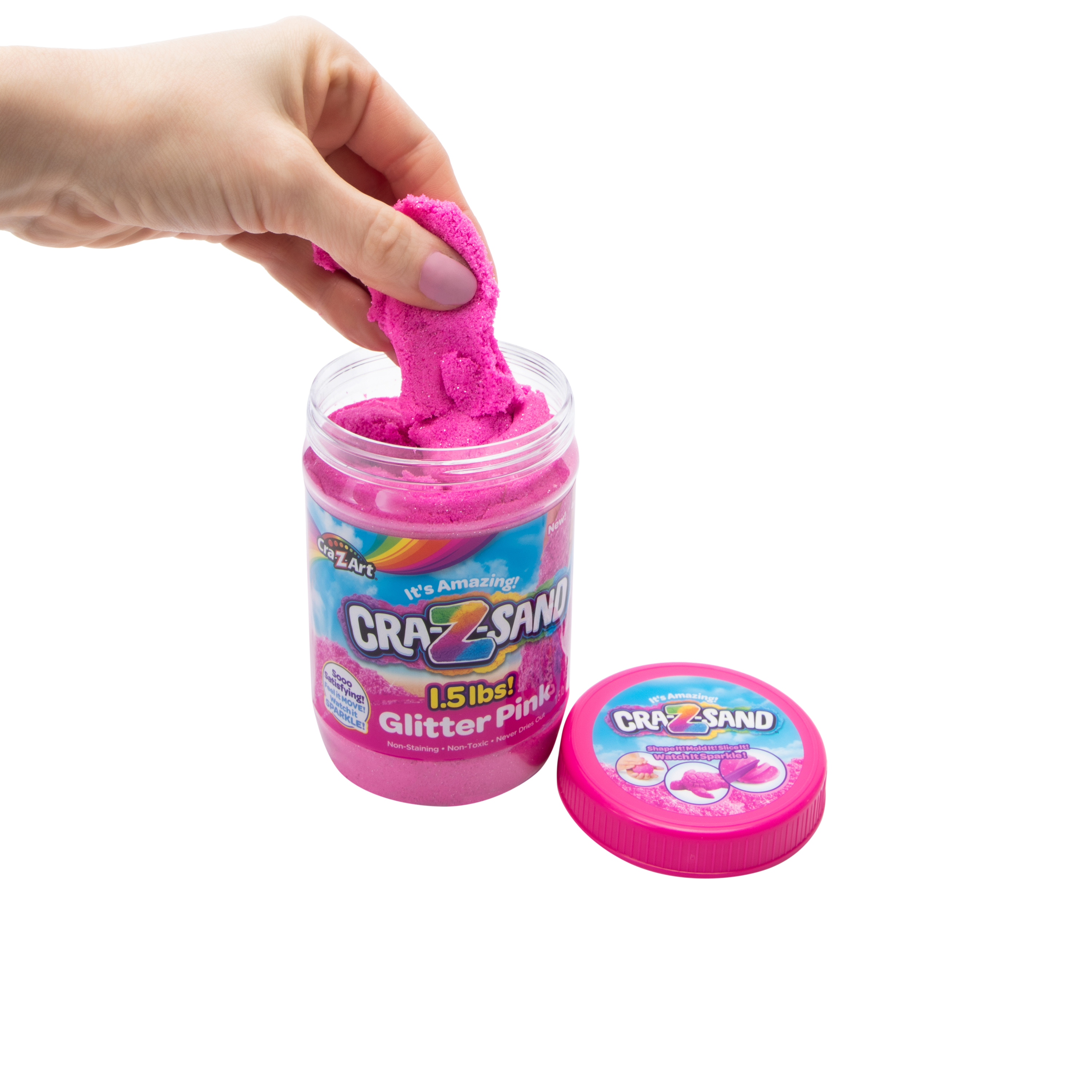 Cra-Z-Sand Glitter Pink Sand 16oz | Five Below