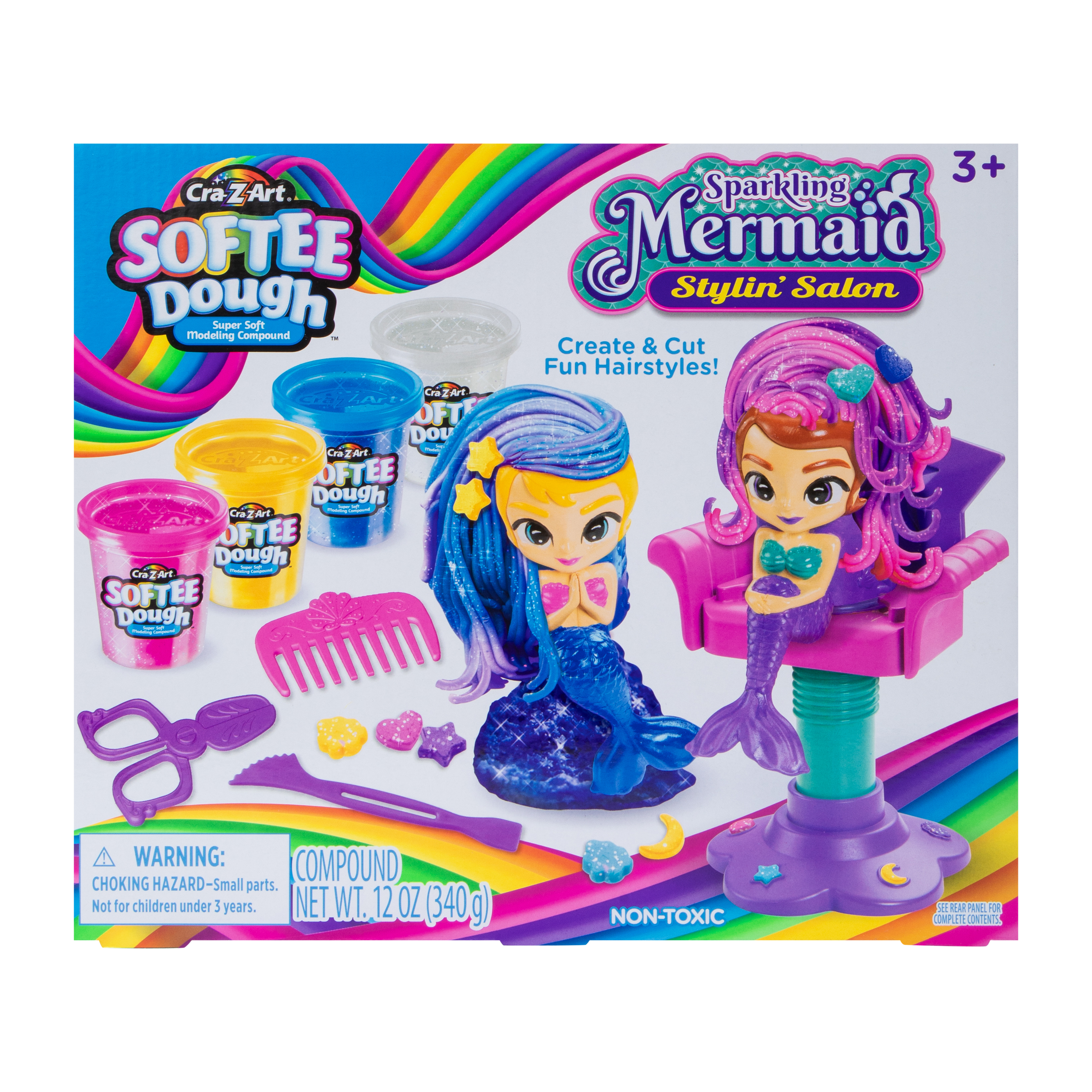 Softee Dough Sparkling Mermaid Stylin' Salon 12oz | Five Below
