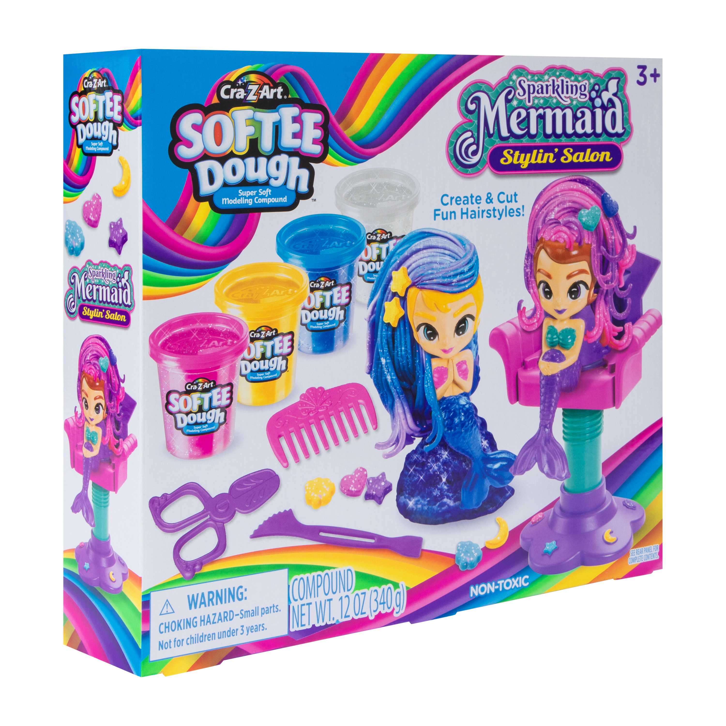 Softee Dough Sparkling Mermaid Stylin' Salon 12oz | Five Below