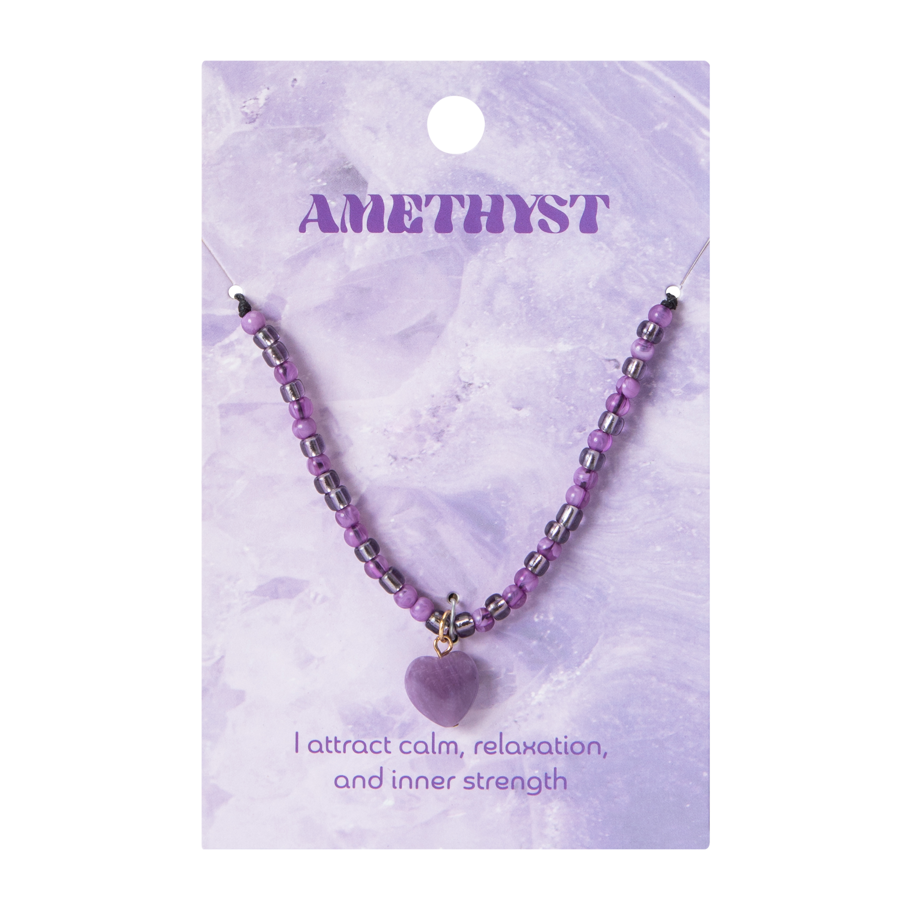 Semi-Precious Stone Heart Necklace