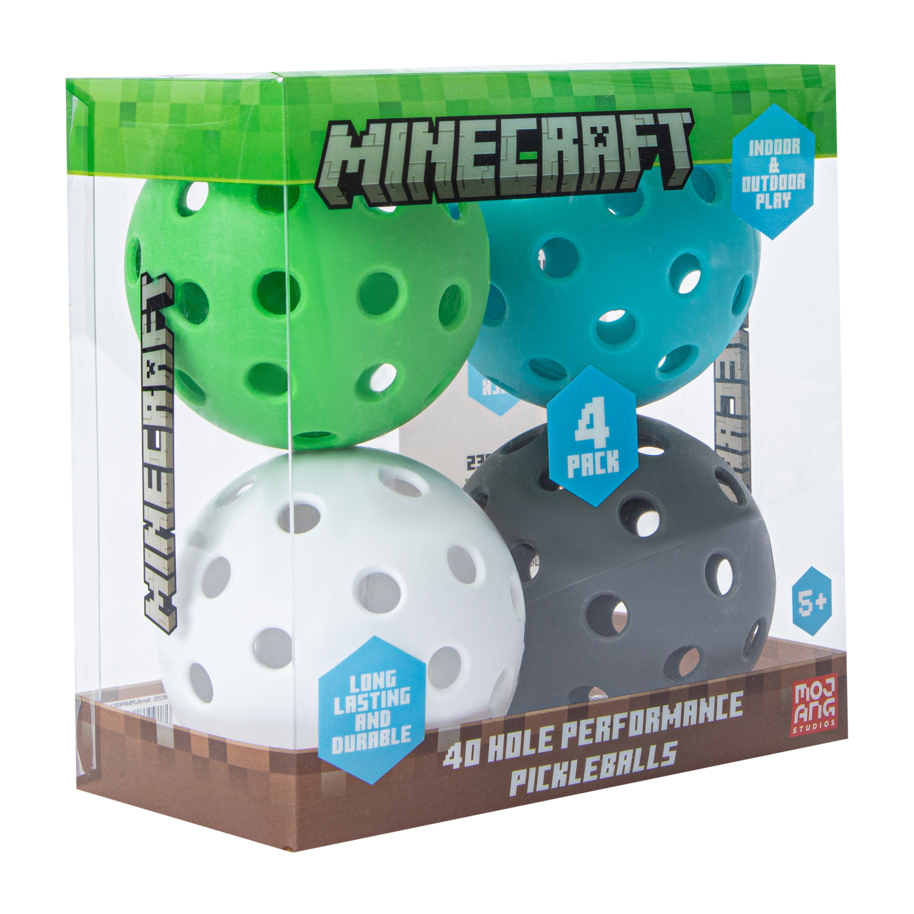 Minecraft 40 Hole Performance Pickleballs 4-Pack