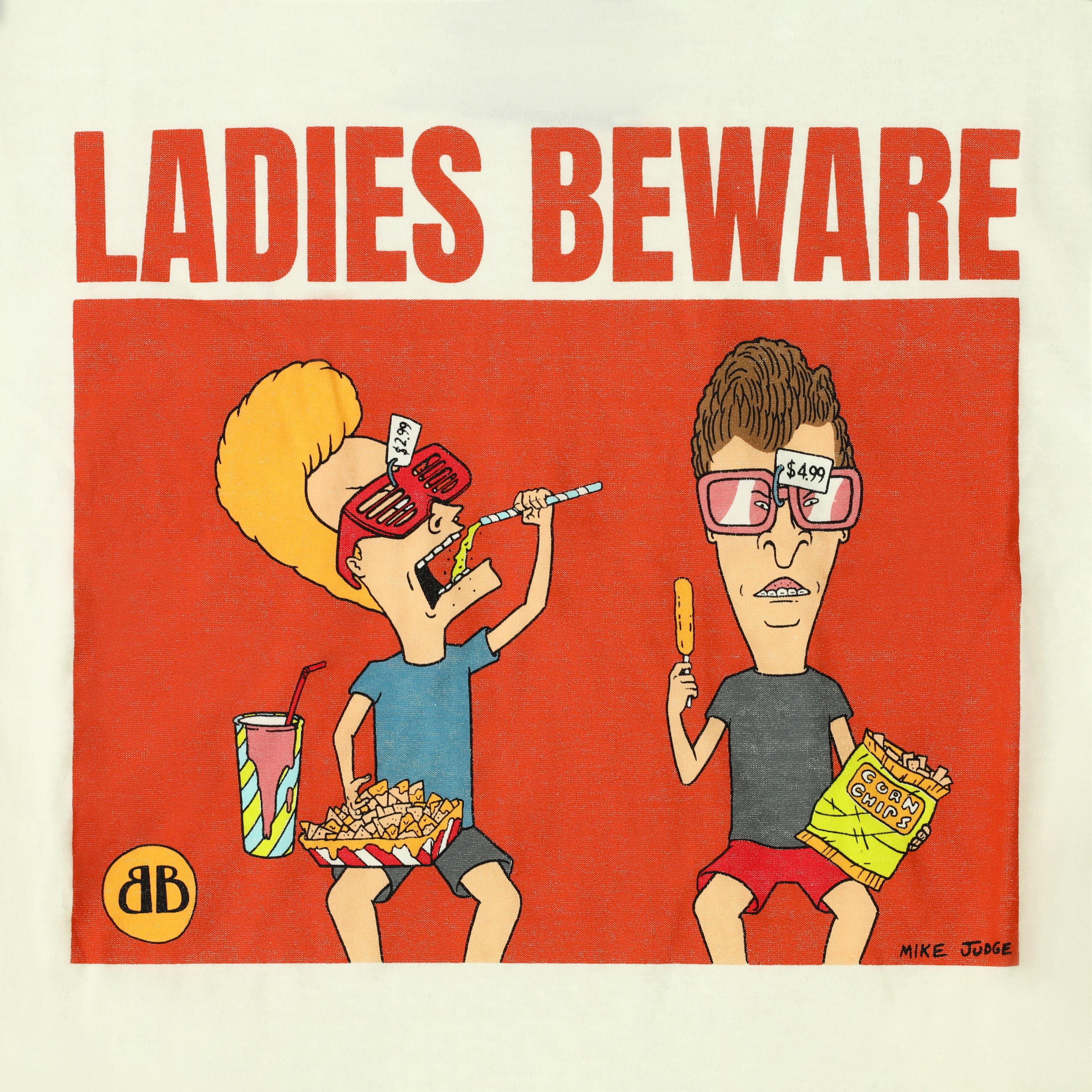Beavis And Butt-Head Ladies Beware Graphic Tee