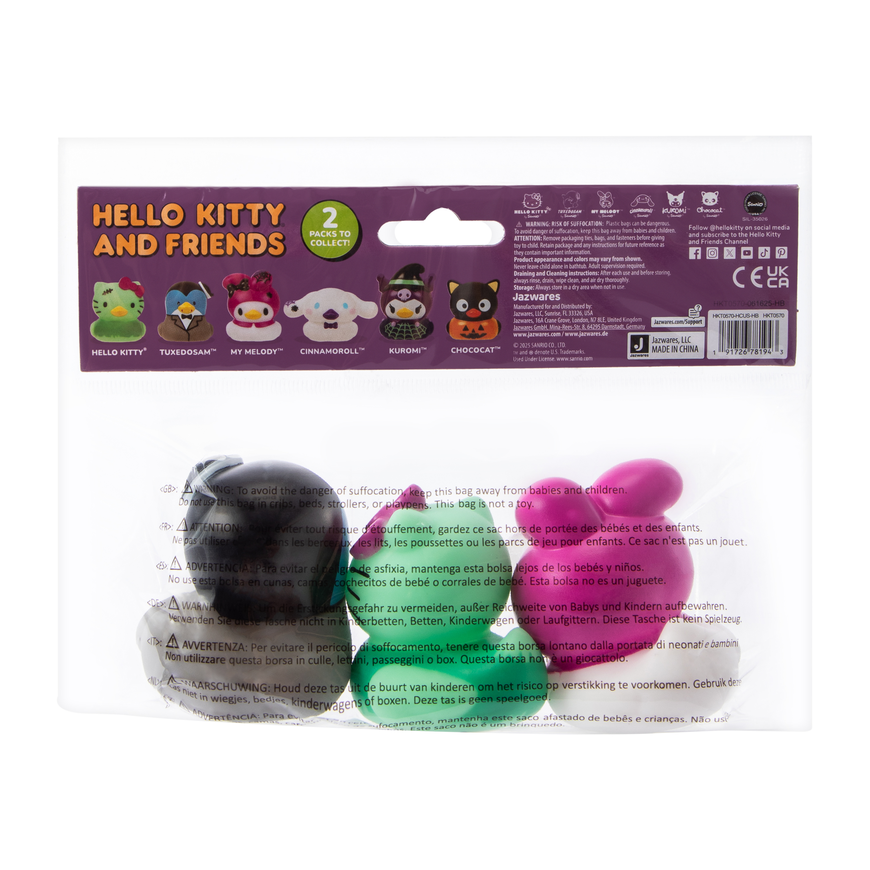 Halloween Hello Kitty And Friends® Duckz™ 3-Pack