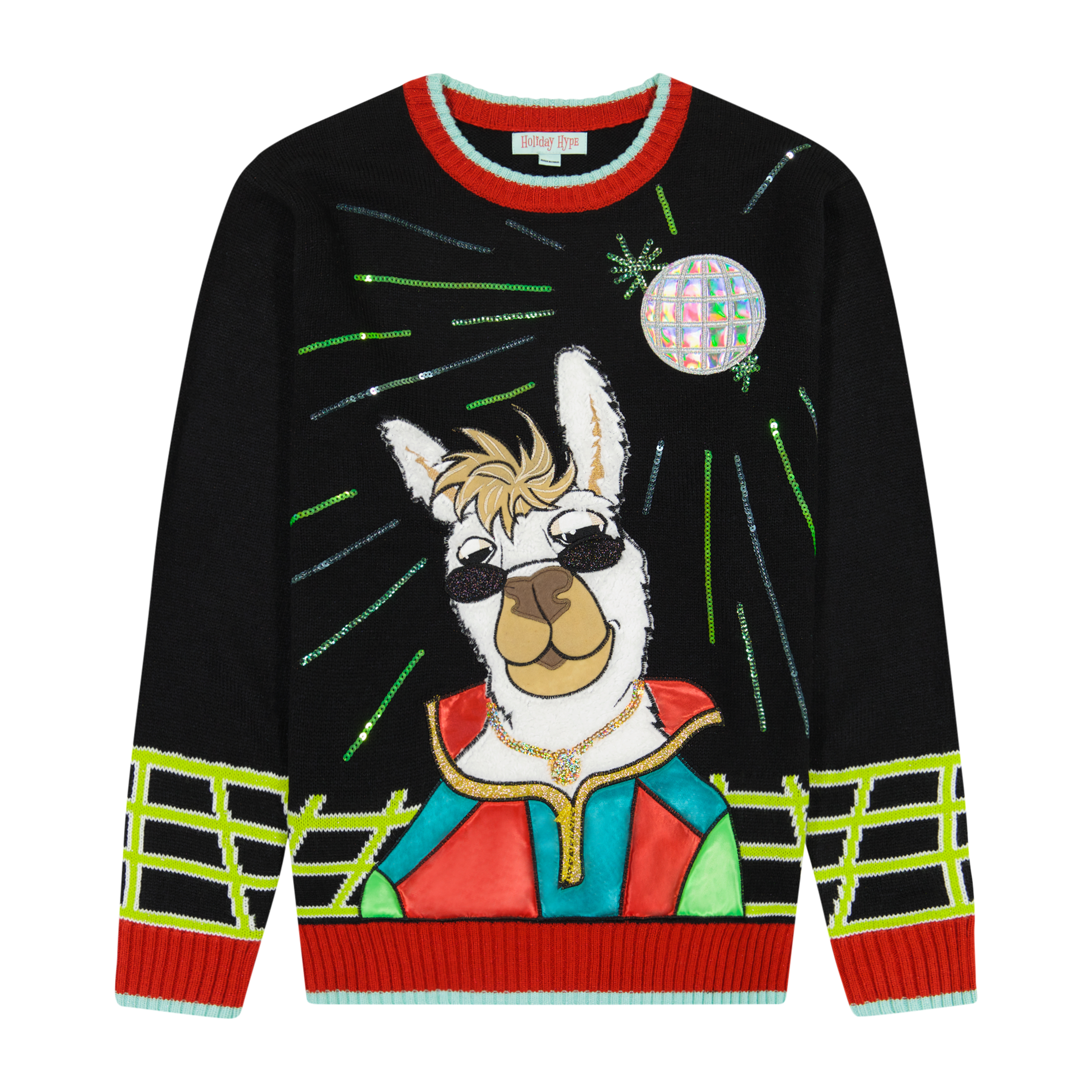 Disco Llama Holiday Sweater Five Below