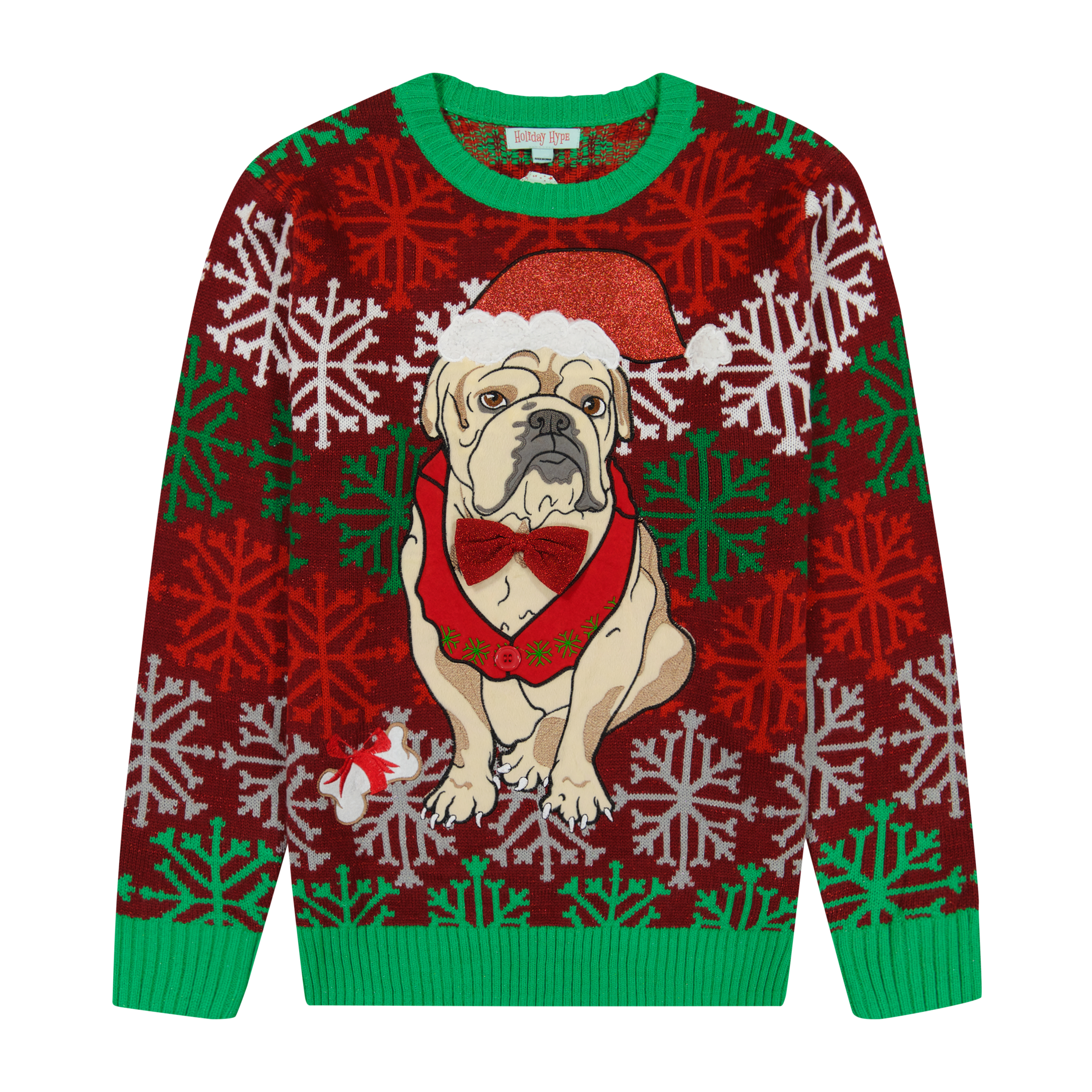 Merry Bulldog Holiday Sweater