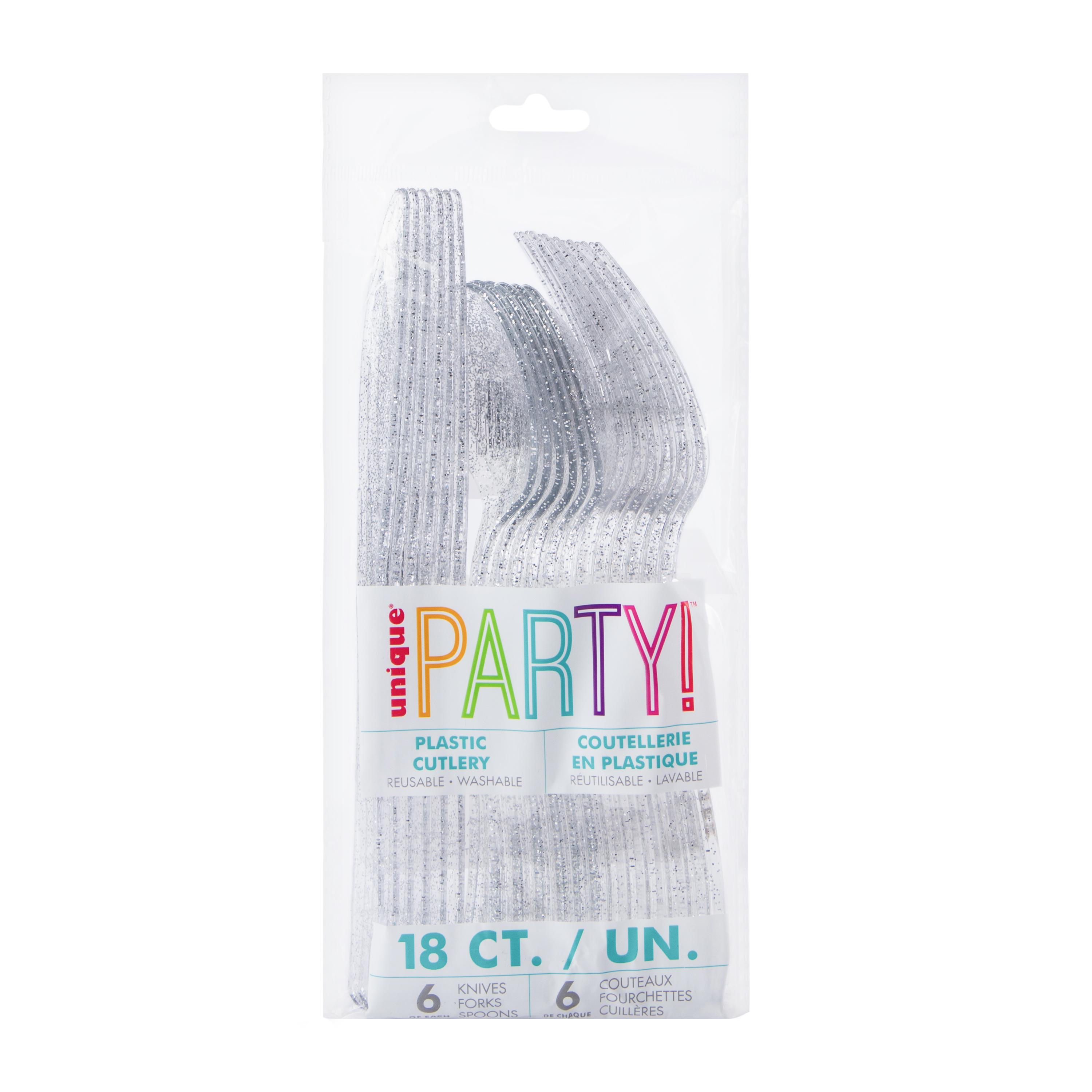 Unique® Party! Plastic Cutlery 18-Pack