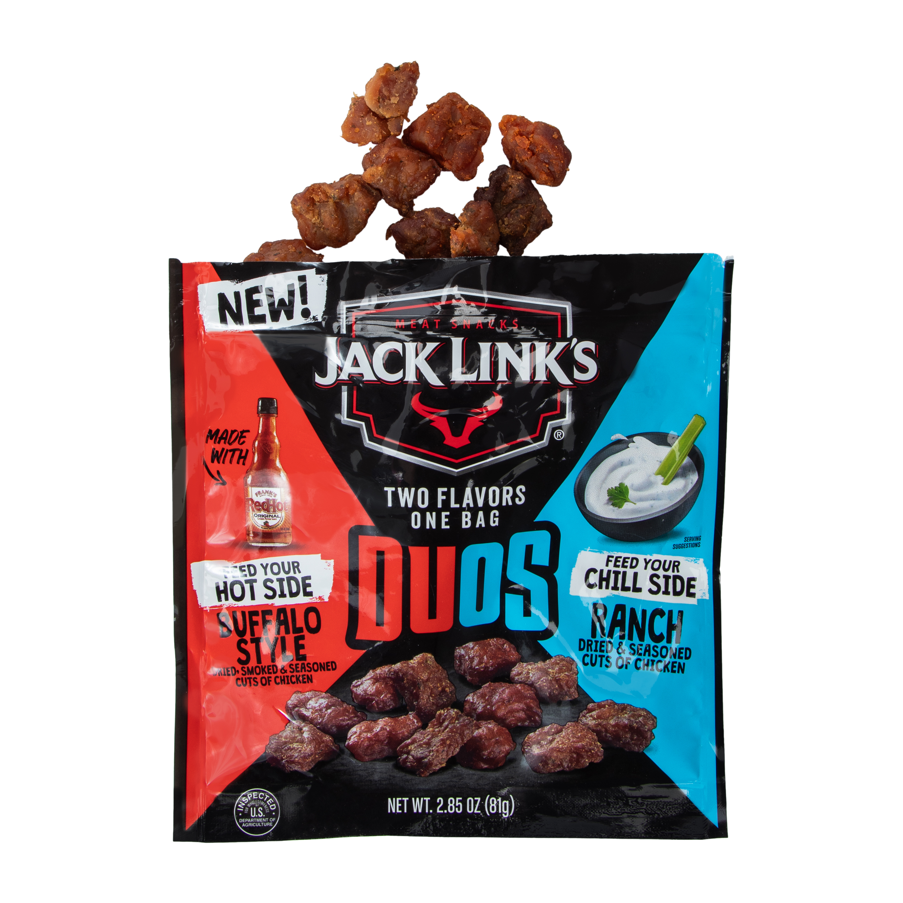 Jack Link's® Chicken Bites DUOs - Frank's RedHot Buffalo Style & Ranch 2.85oz