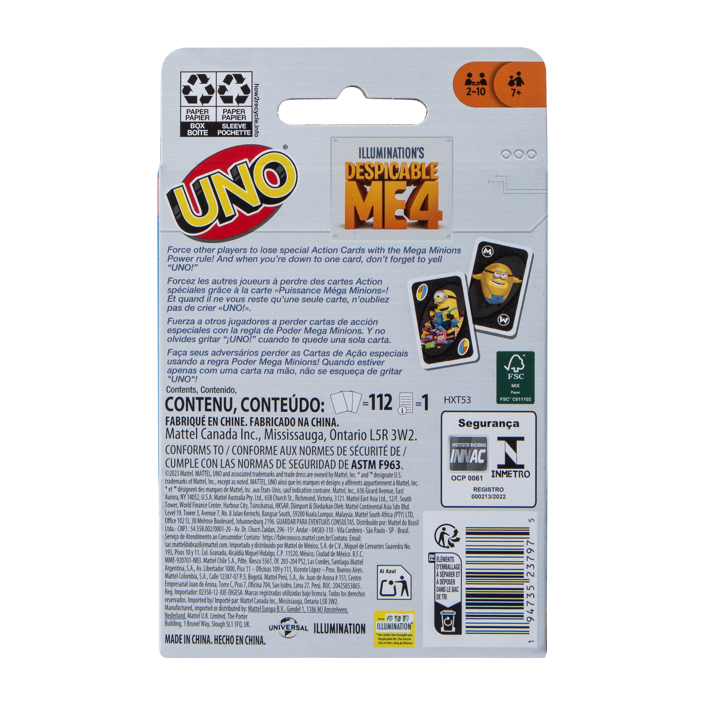 UNO® Despicable Me 4 Card Game