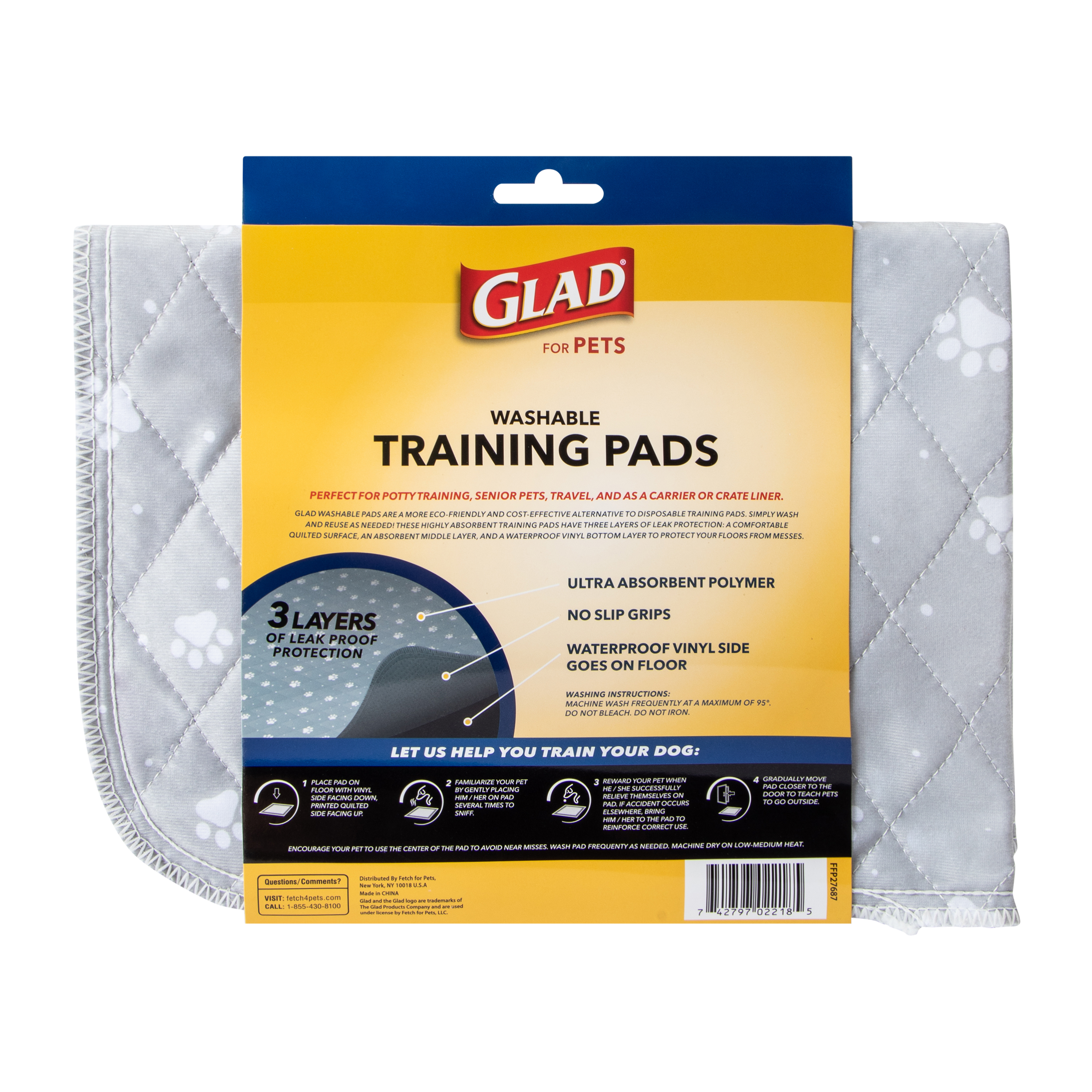 Glad® Pets Washable Training Pads 18inx24in 2-Pack