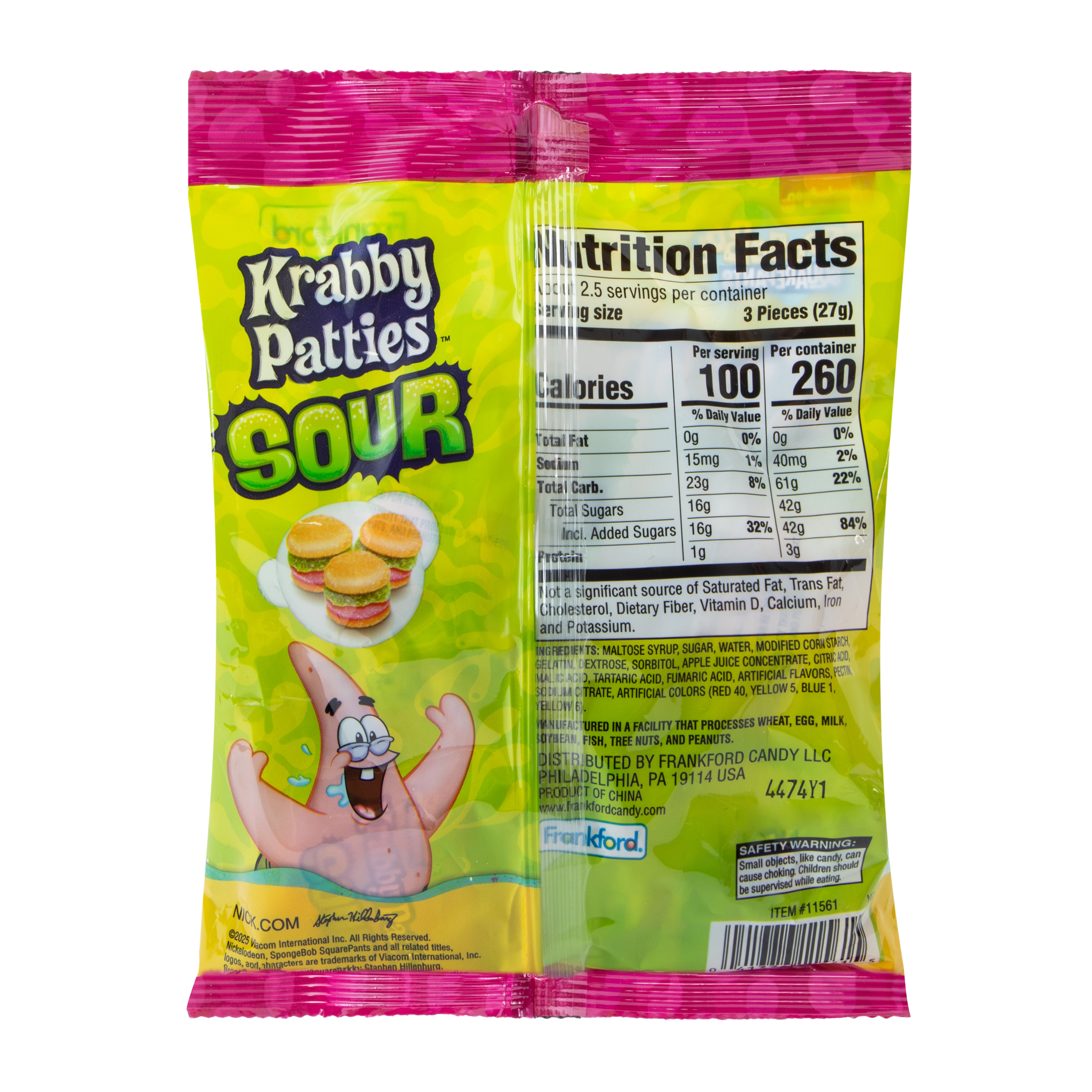 SpongeBob SquarePants™ Krabby Patties™ Sour Gummy Candies