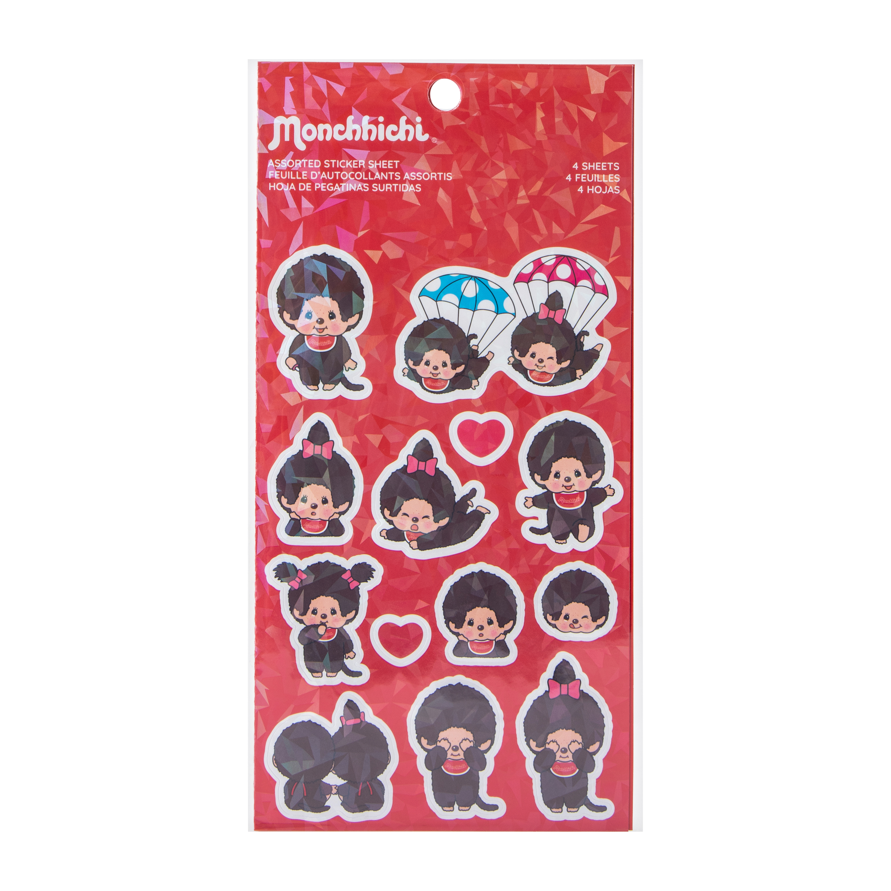 Monchhichi® Assorted Sticker Sheet 4-Pack
