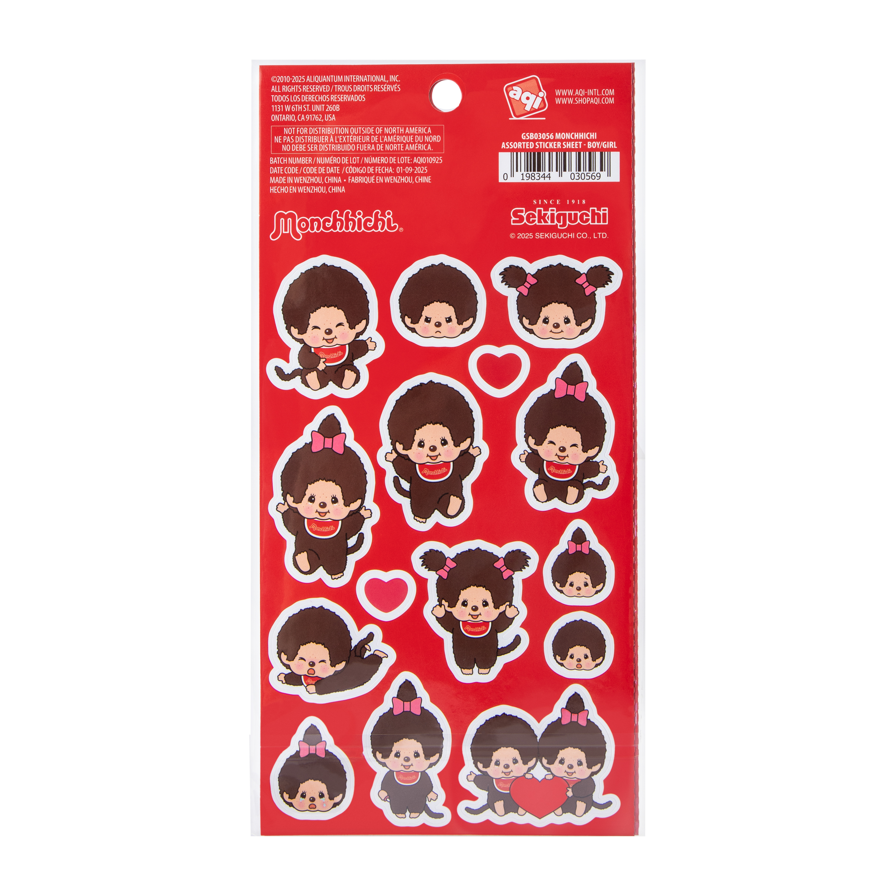 Monchhichi® Assorted Sticker Sheet 4-Pack