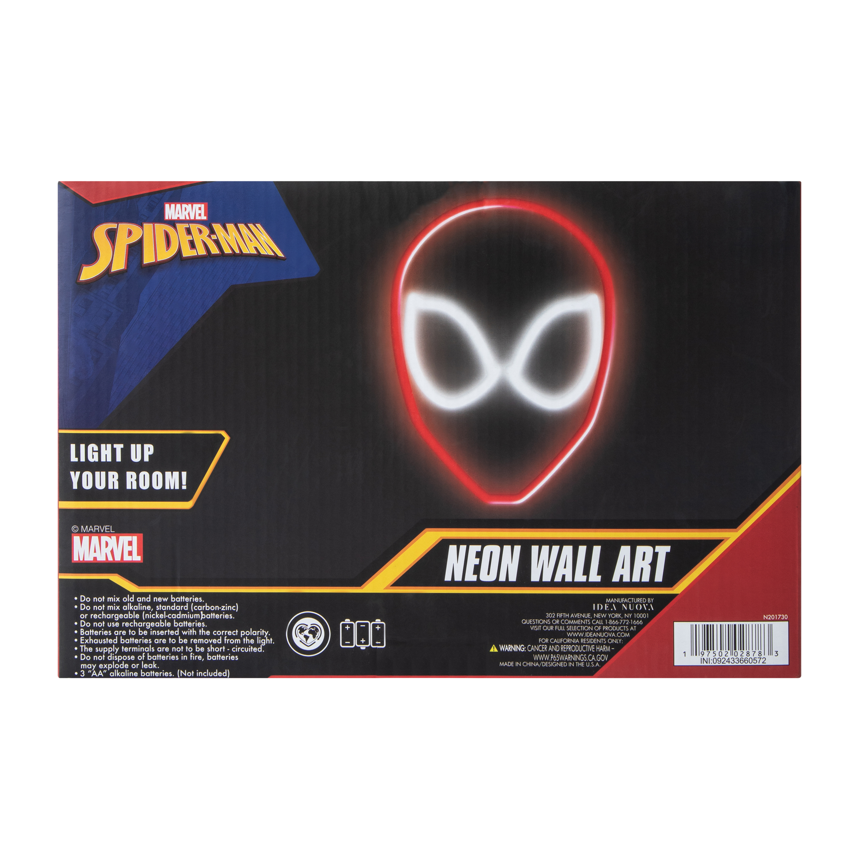 Marvel Spider-Man Neon Wall Art 8.4in