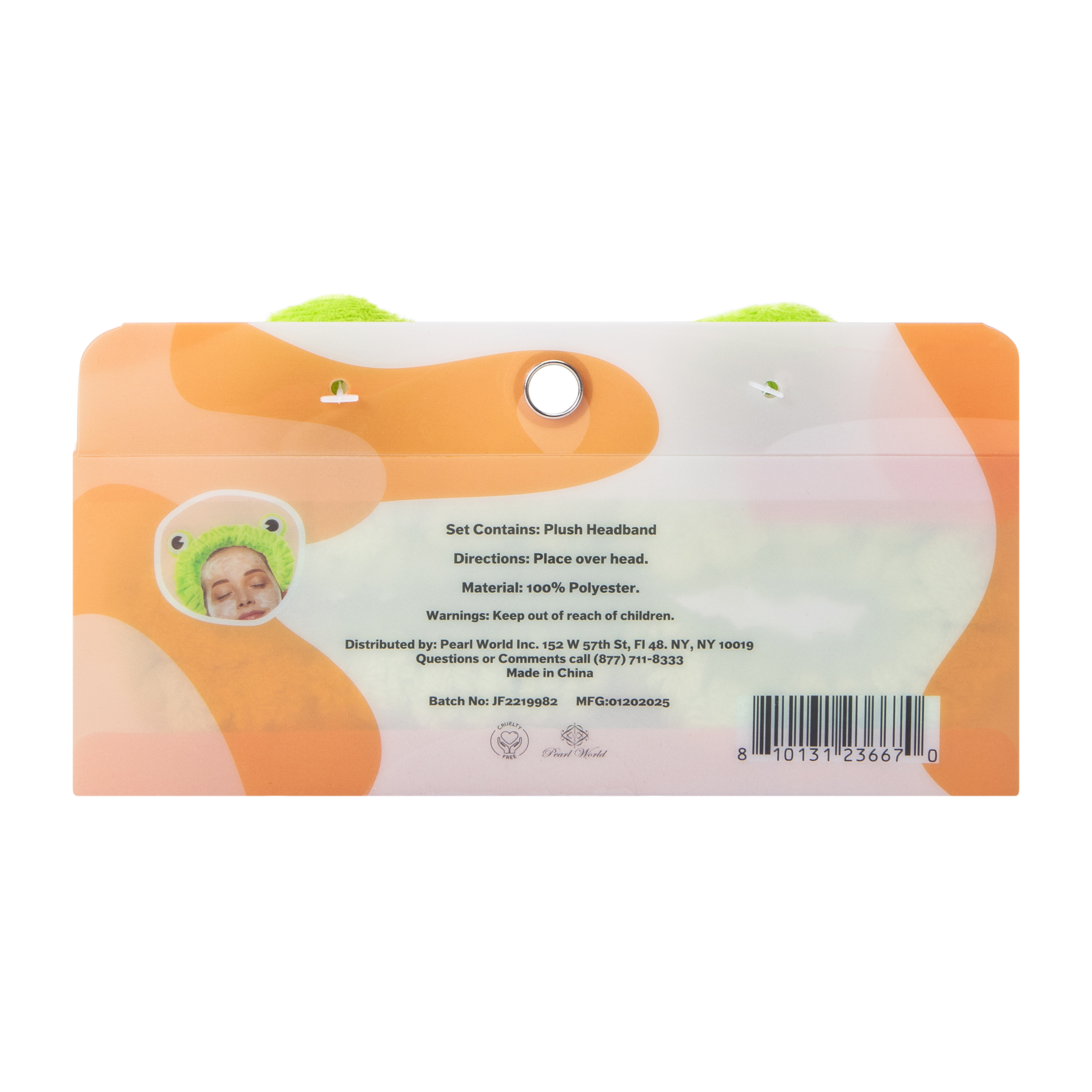 Spa Day Frog Plush Headband