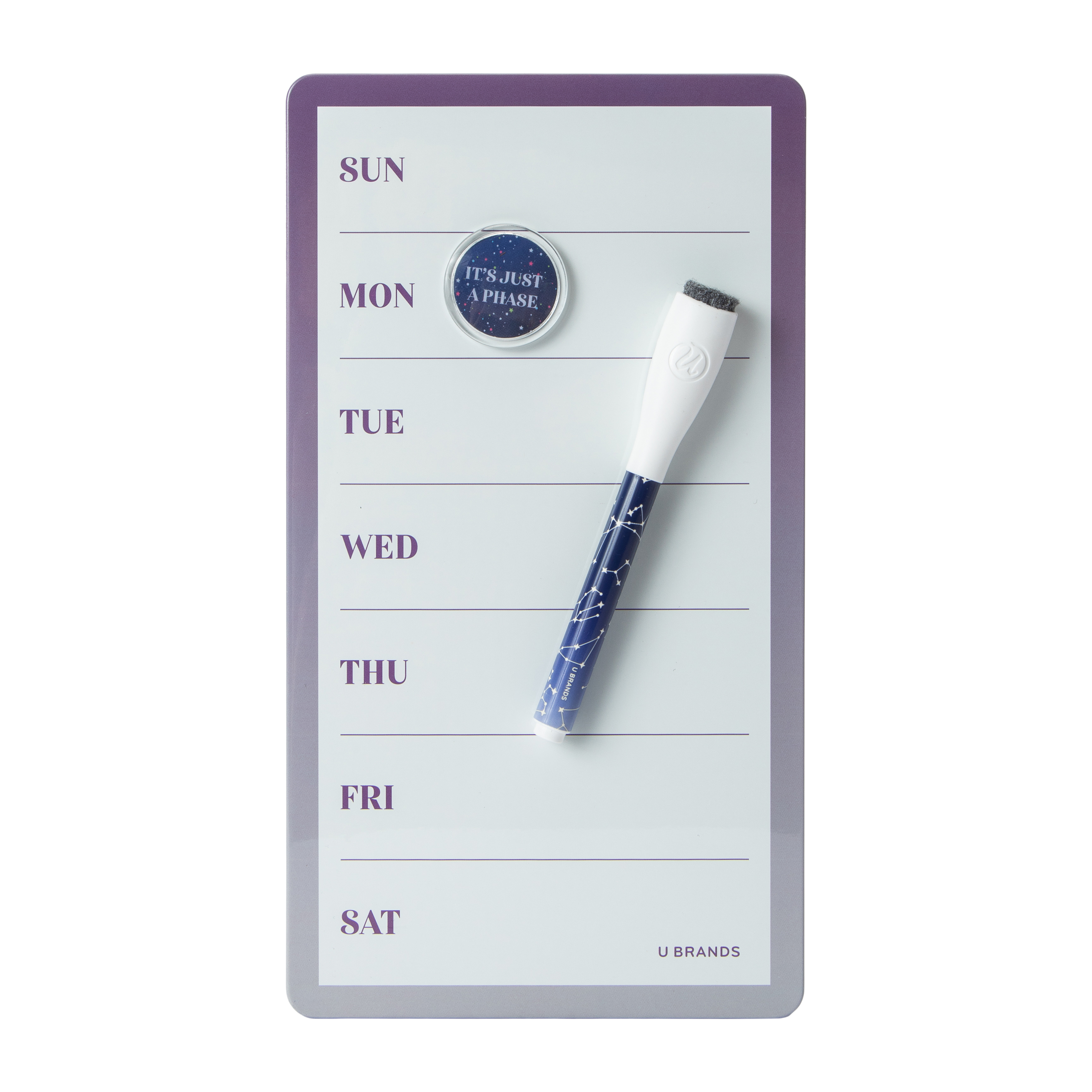 Frameless Dry Erase Board 5.5in x 10in