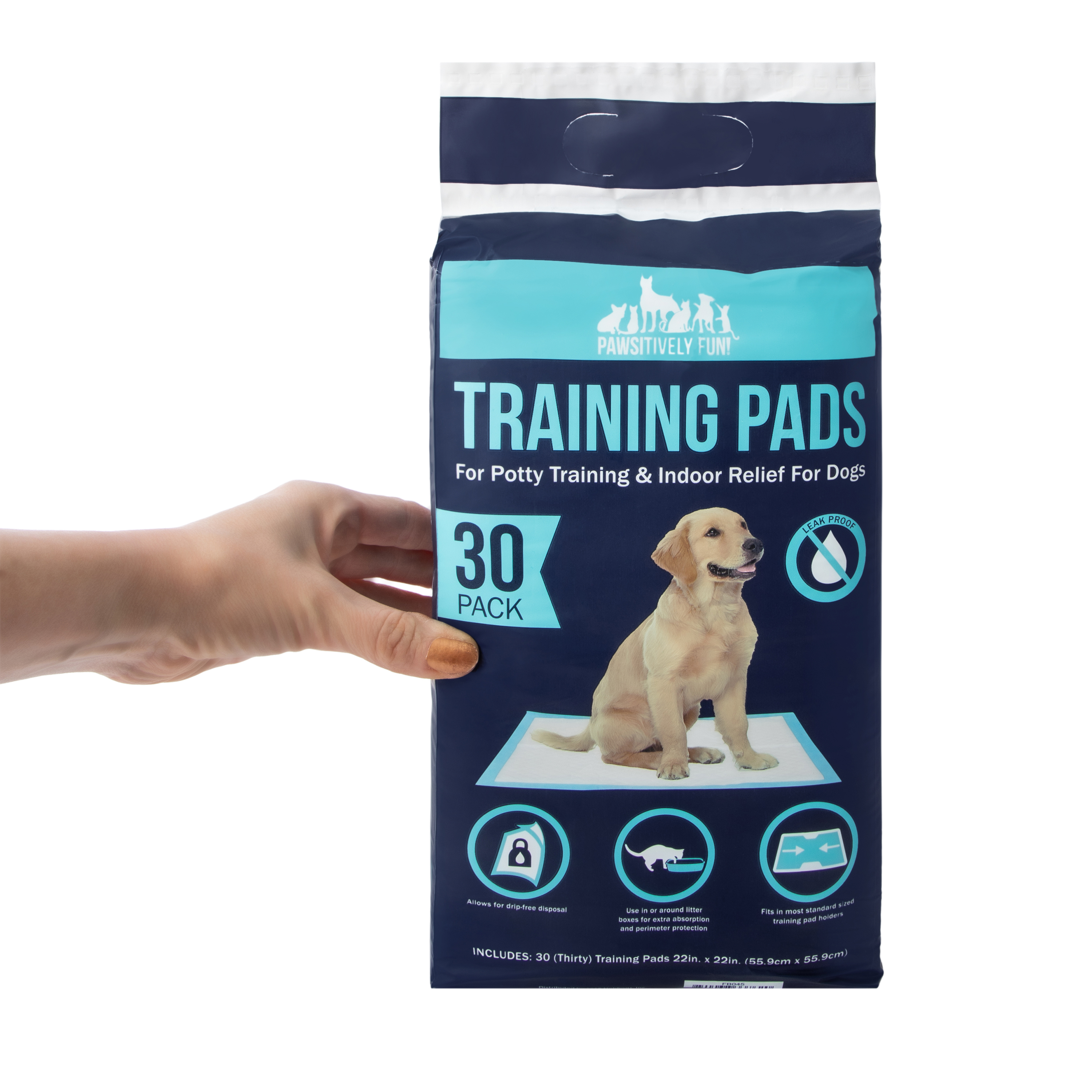 Pawsitively Fun! Pet Training Pads 30-Count