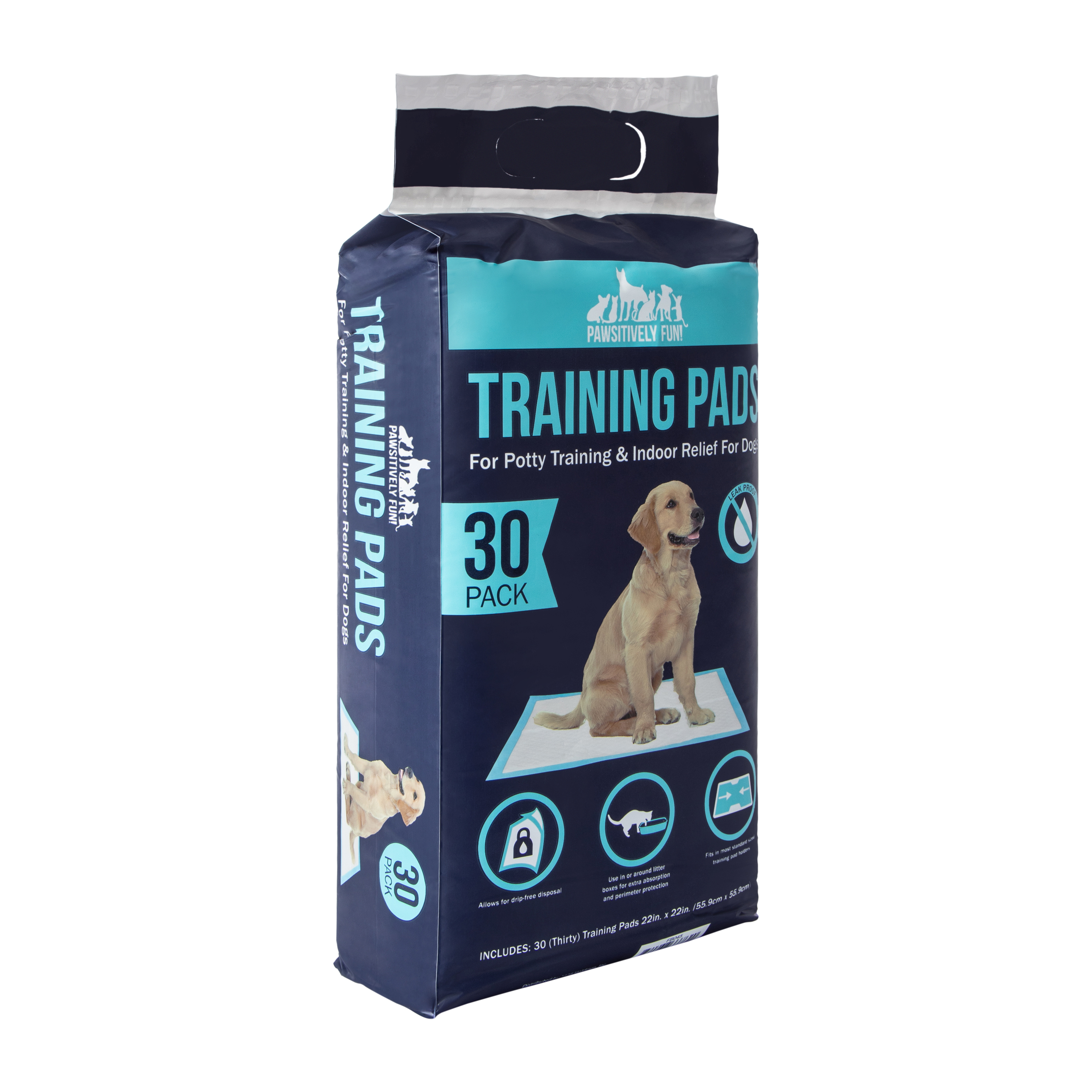Pawsitively Fun! Pet Training Pads 30-Count